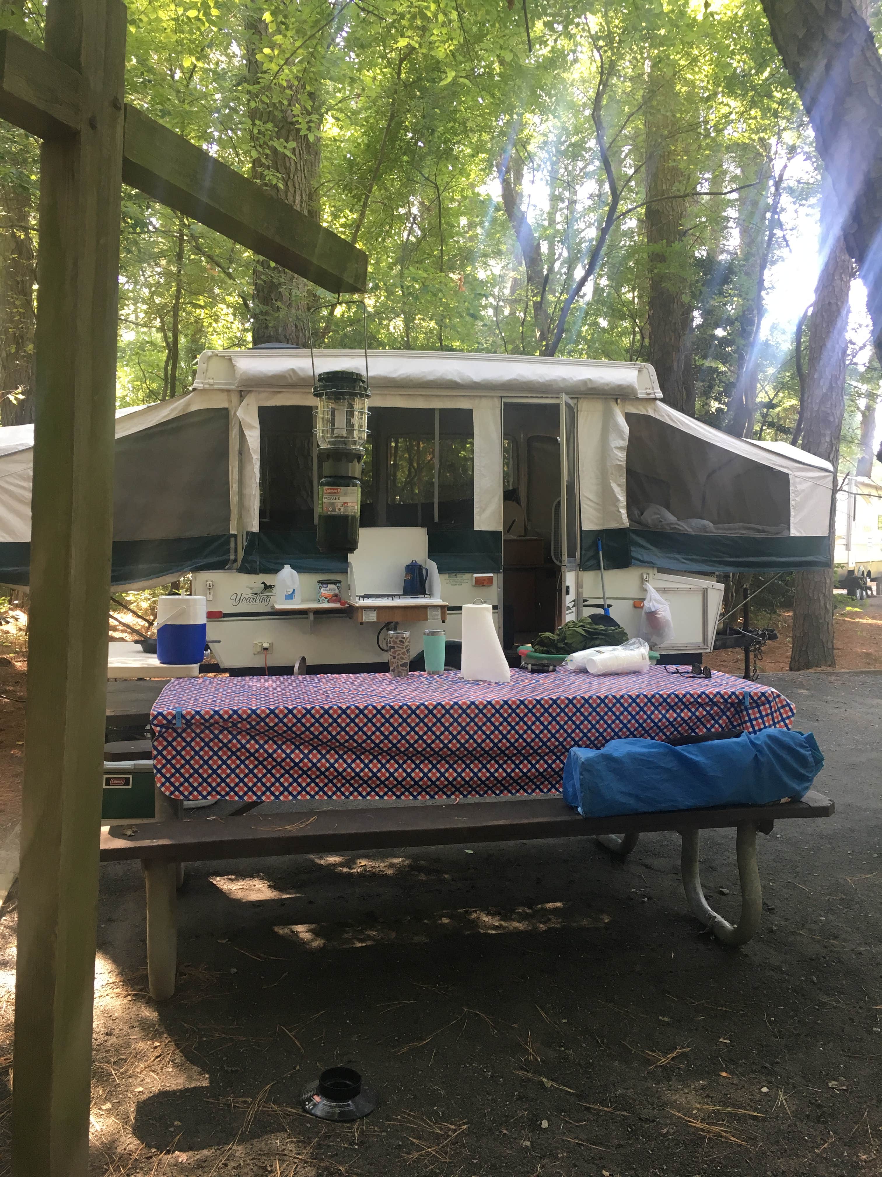 Kristen D.'s photo of glamping accommodations at Janes Island State Park Campground near Seaford, DE