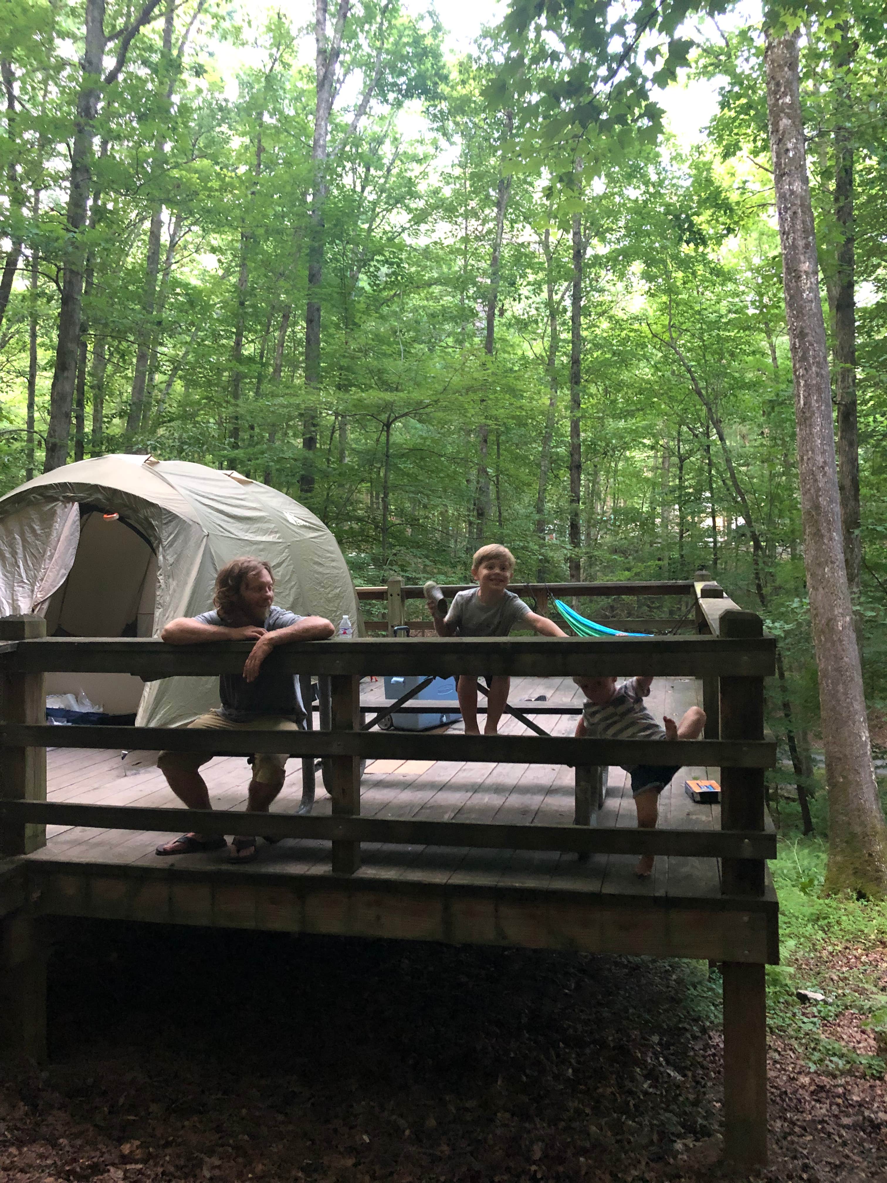 Katie M.'s photo of tent camping at Royal Oak Campground — Hungry Mother State Park near Bastian, VA
