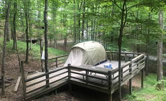 Katie M.'s photo of tent camping at Royal Oak Campground — Hungry Mother State Park near Bluefield, WV