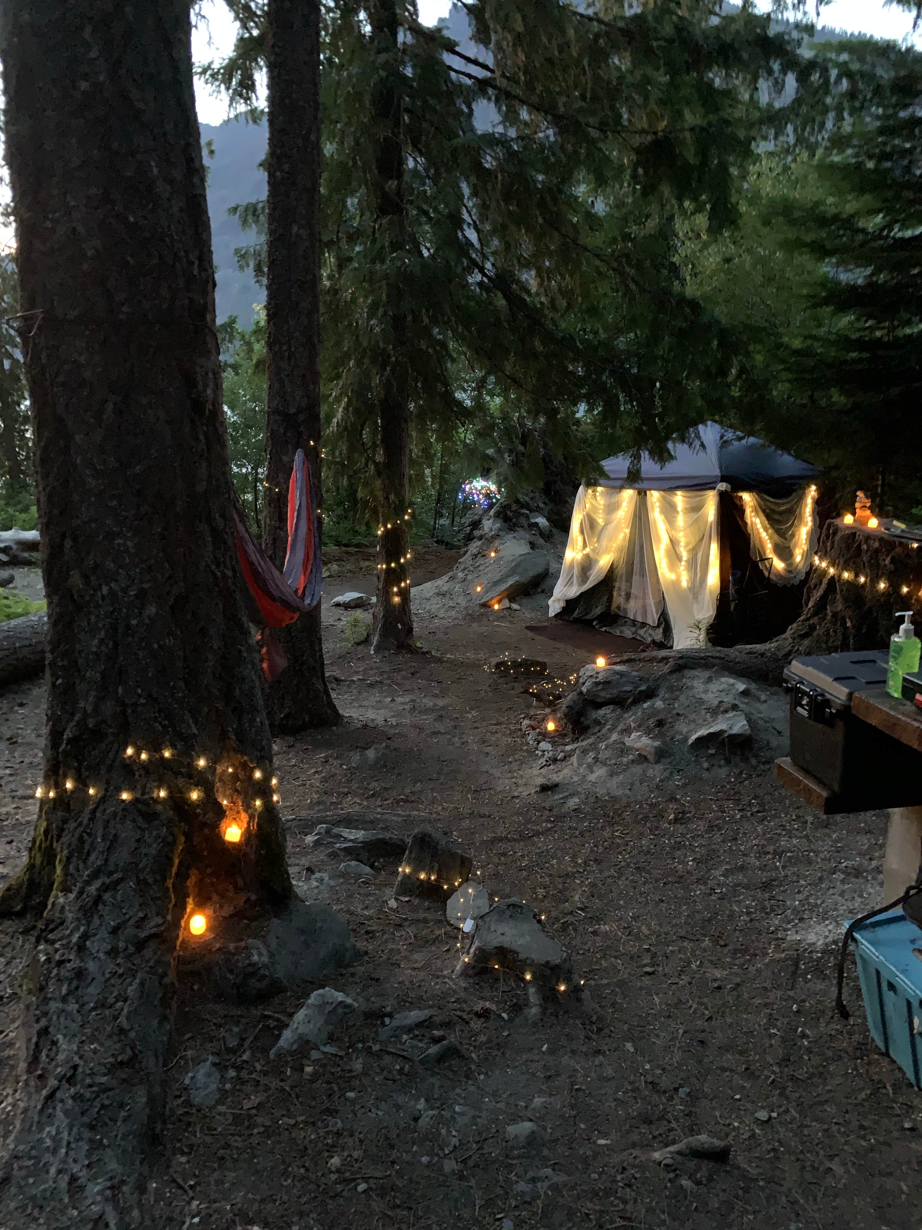 Erika D.'s photo of tent camping at Glacier View Campground near Cashmere, WA