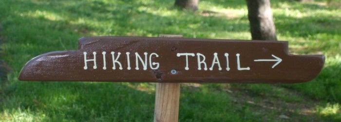 Loved these signs to direct where the trails were