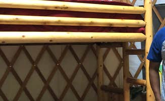 Katie O.'s photo of glamping accommodations at Loon Lake Lodge and RV Resort near Bandon, OR