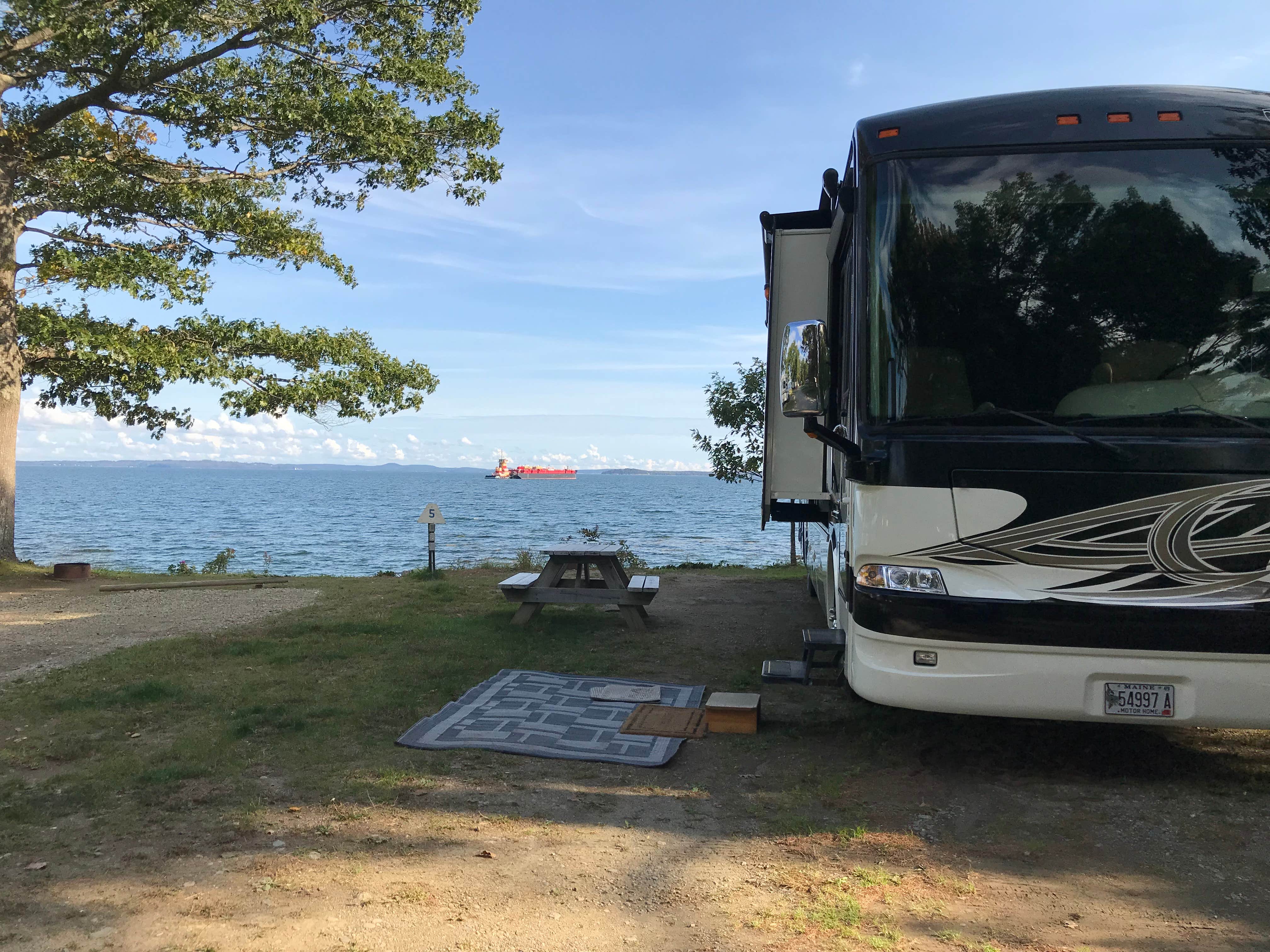 Steve T.'s photo of rv camping at Searsport Shores Ocean Campground near Salsbury Cove, ME
