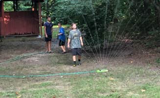 Heather K.'s photo of glamping accommodations at Horine Reservation Camping at Jefferson County Memorial Forest near Radcliff, KY