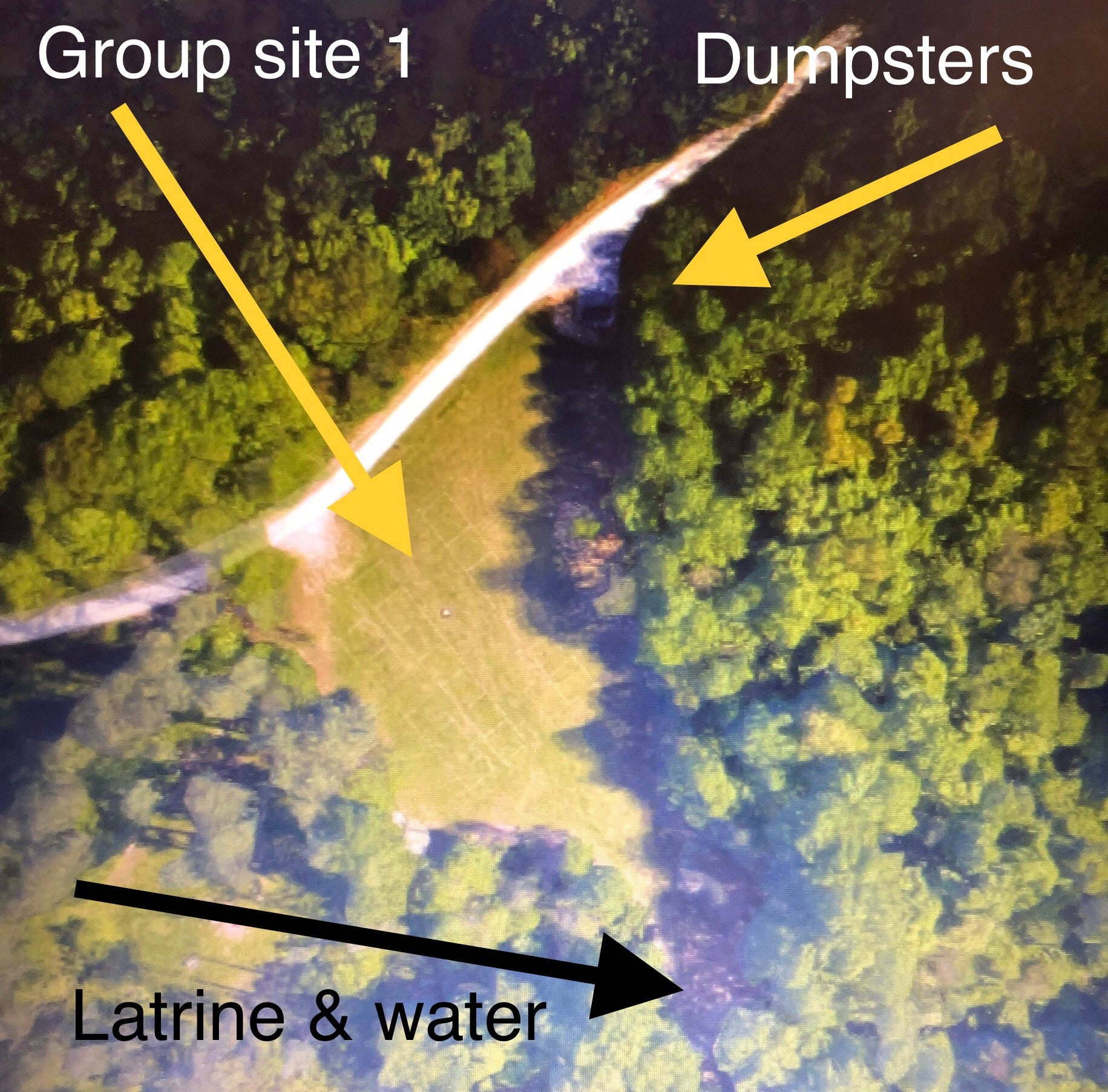 Aerial view of group site 1