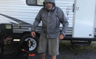Shirley M.'s photo of camping with pets at Hickory Run State Park Campground near Cranberry, PA