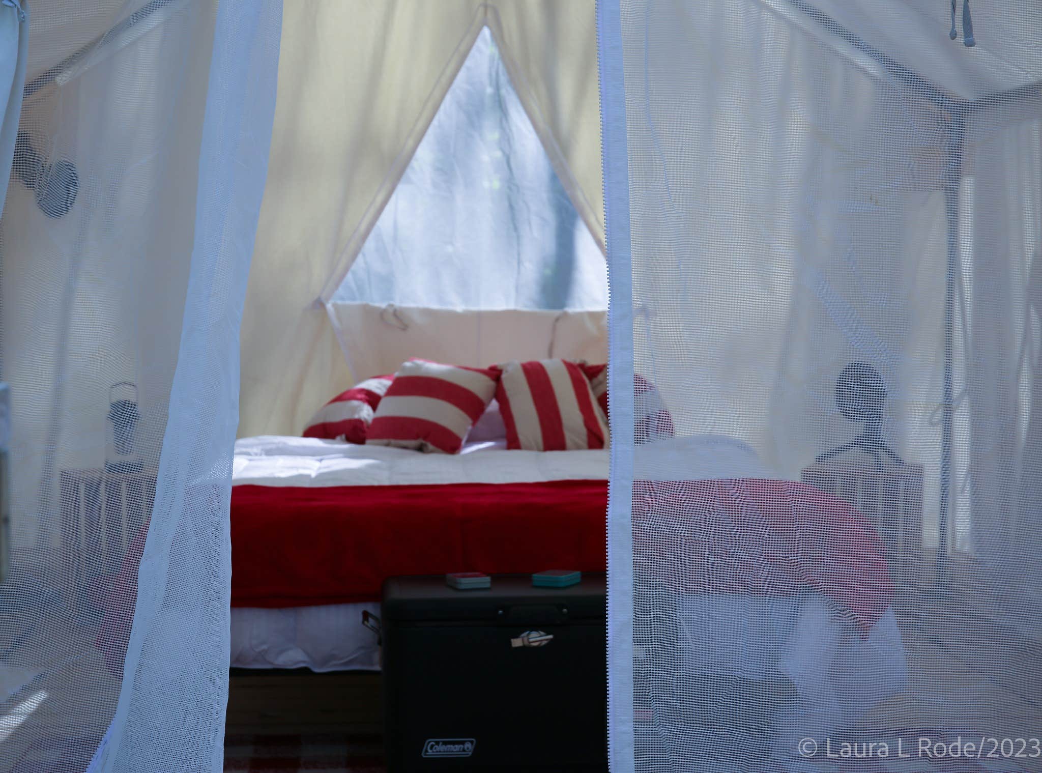 Laura J.'s photo of glamping accommodations at Strawberry Hill Camps near Herkimer, NY