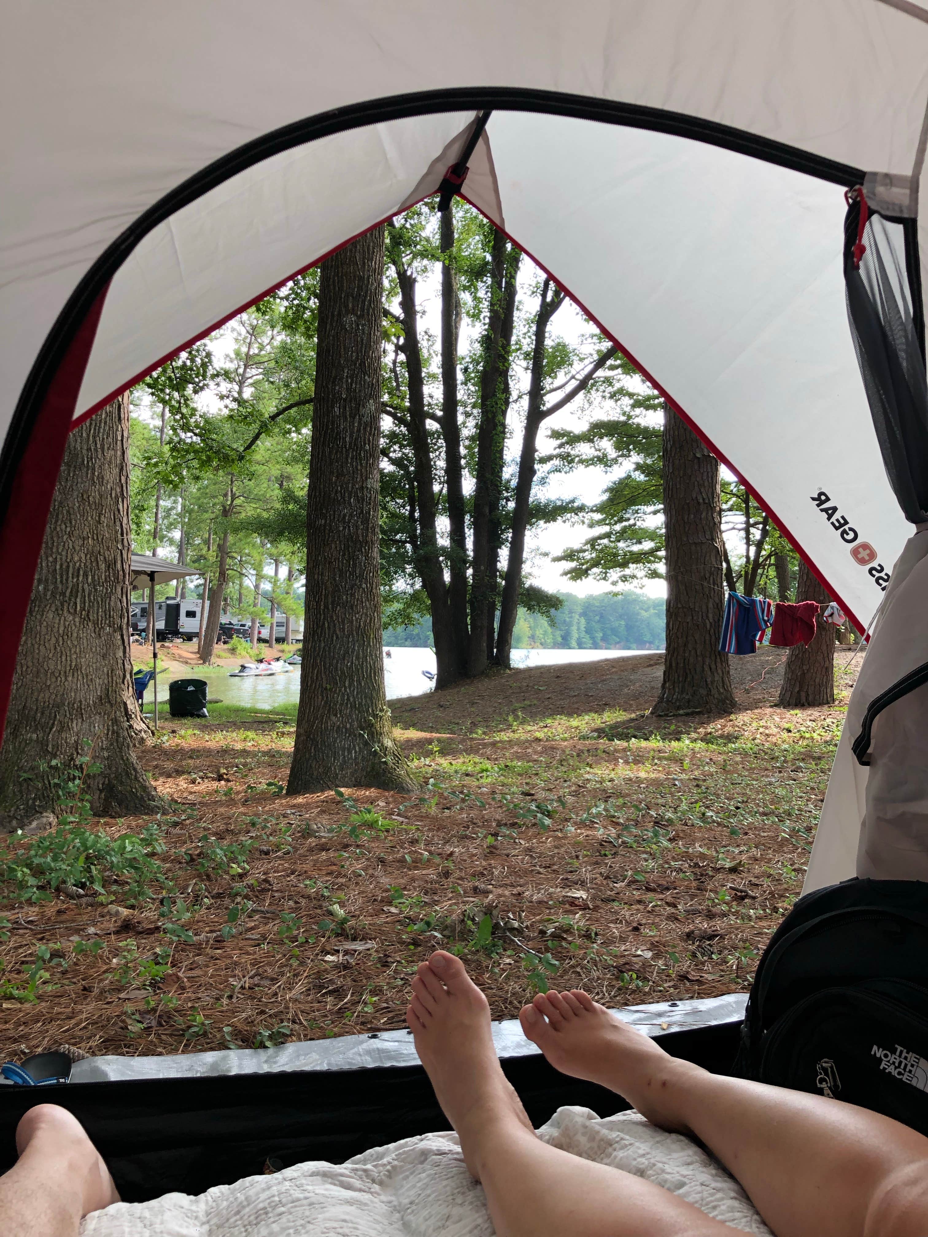 Jessica P.'s photo of tent camping at Wind Creek State Park Campground near Oak Grove, AL