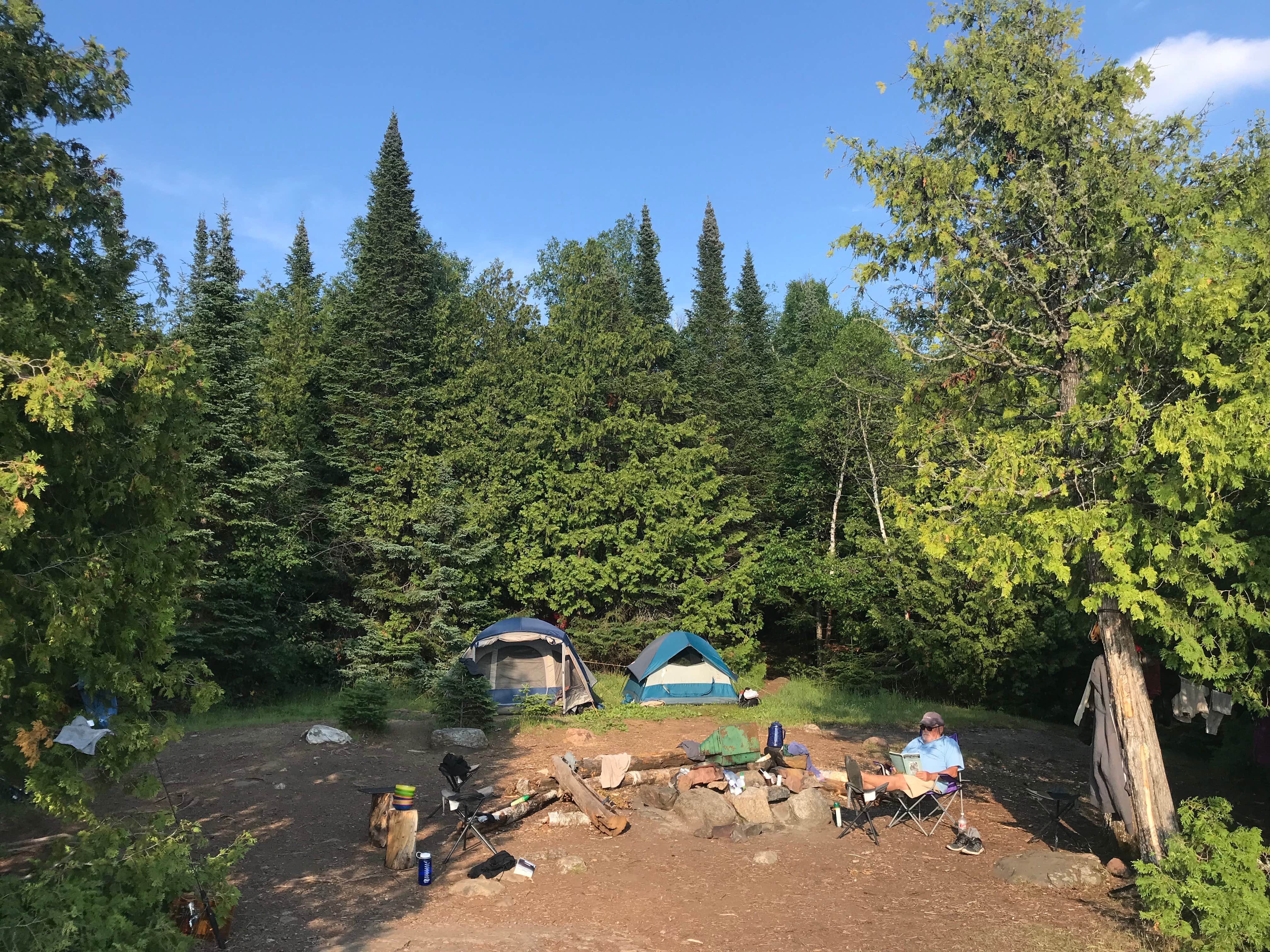 Molly Y.'s photo of tent camping at Boundary Waters Canoe Area, Cherokee Lake Backcountry Camping near Grand Marais, MN