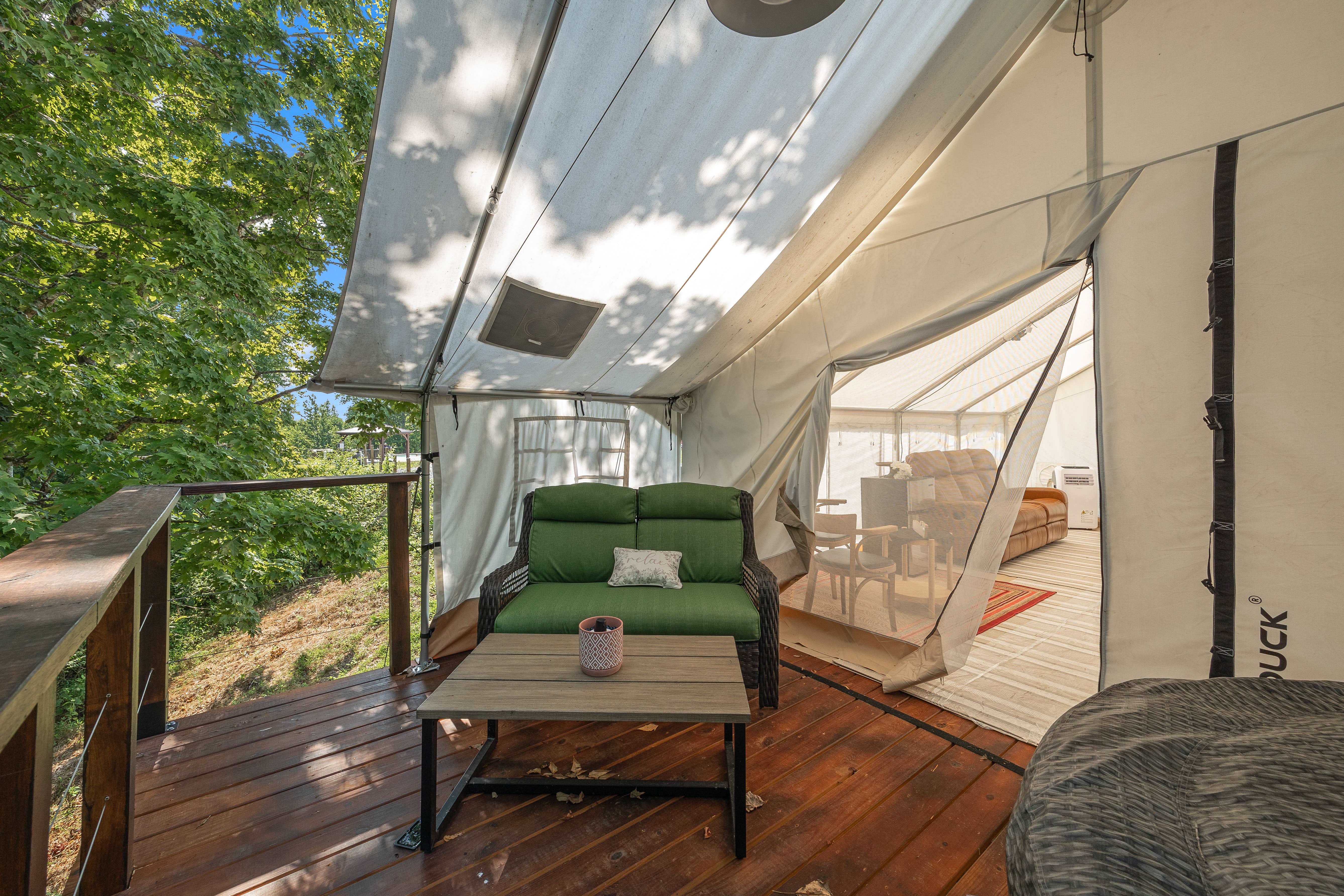 Leeric Lodge O.'s photo of glamping accommodations at Leeric Lodge & Resort on Center Hill Lake near Smithville, TN