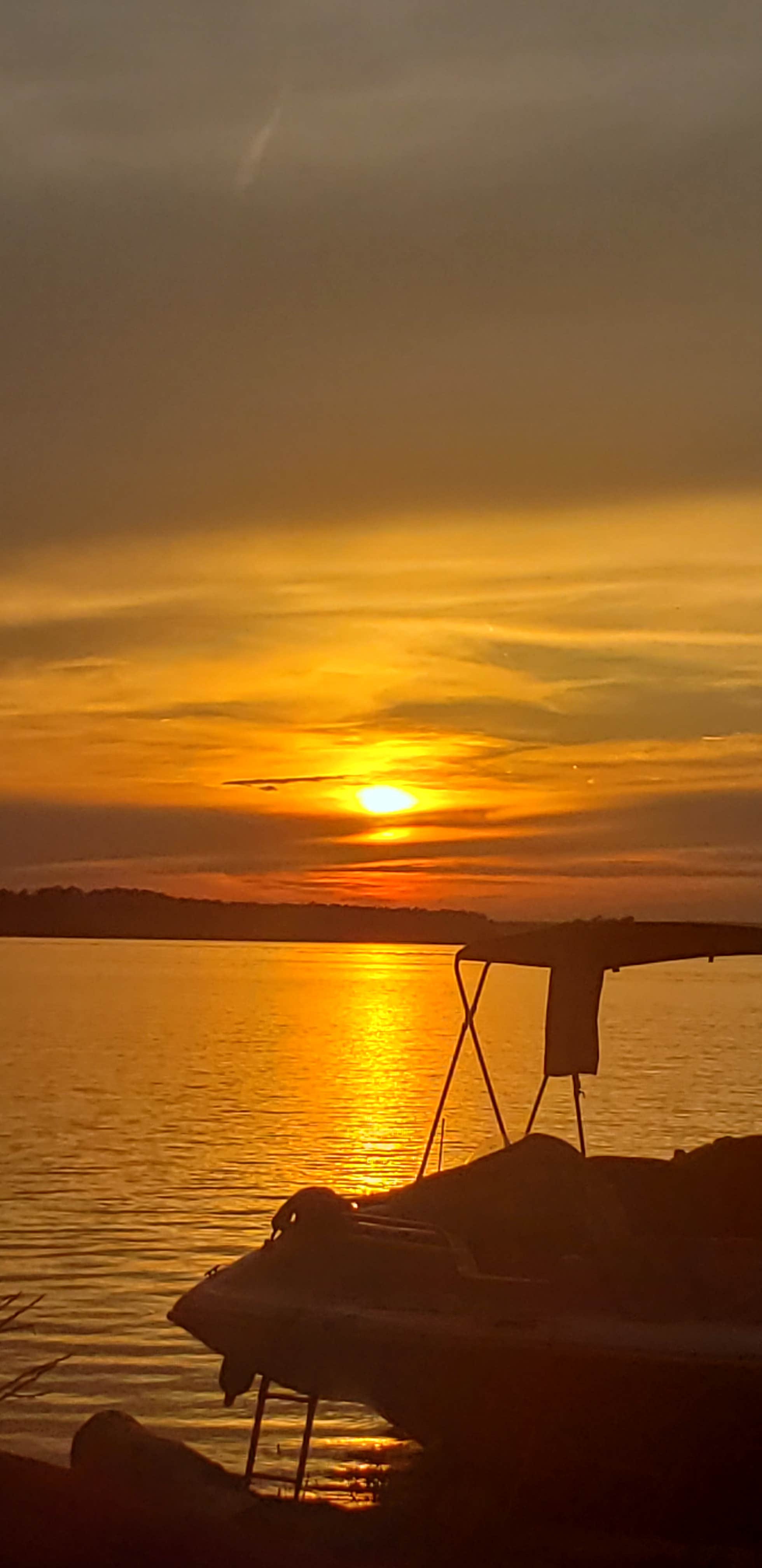 Sunset over the lake was gorgeous