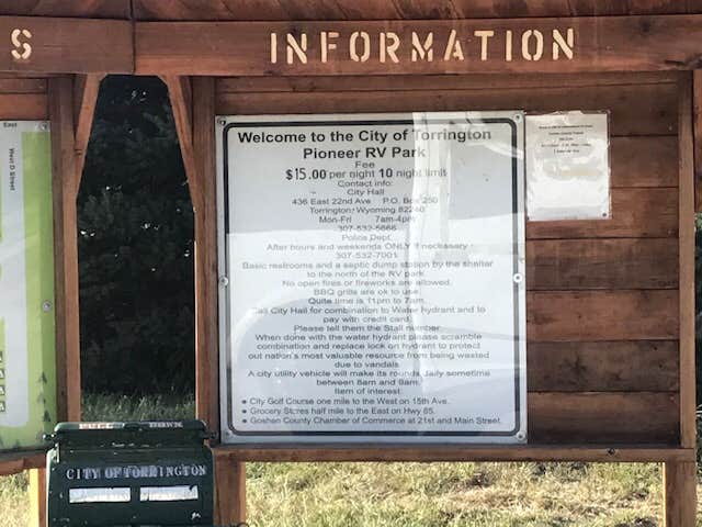 Camping near Chuck Wagon RV Park: Pioneer Park, Lingle, Wyoming