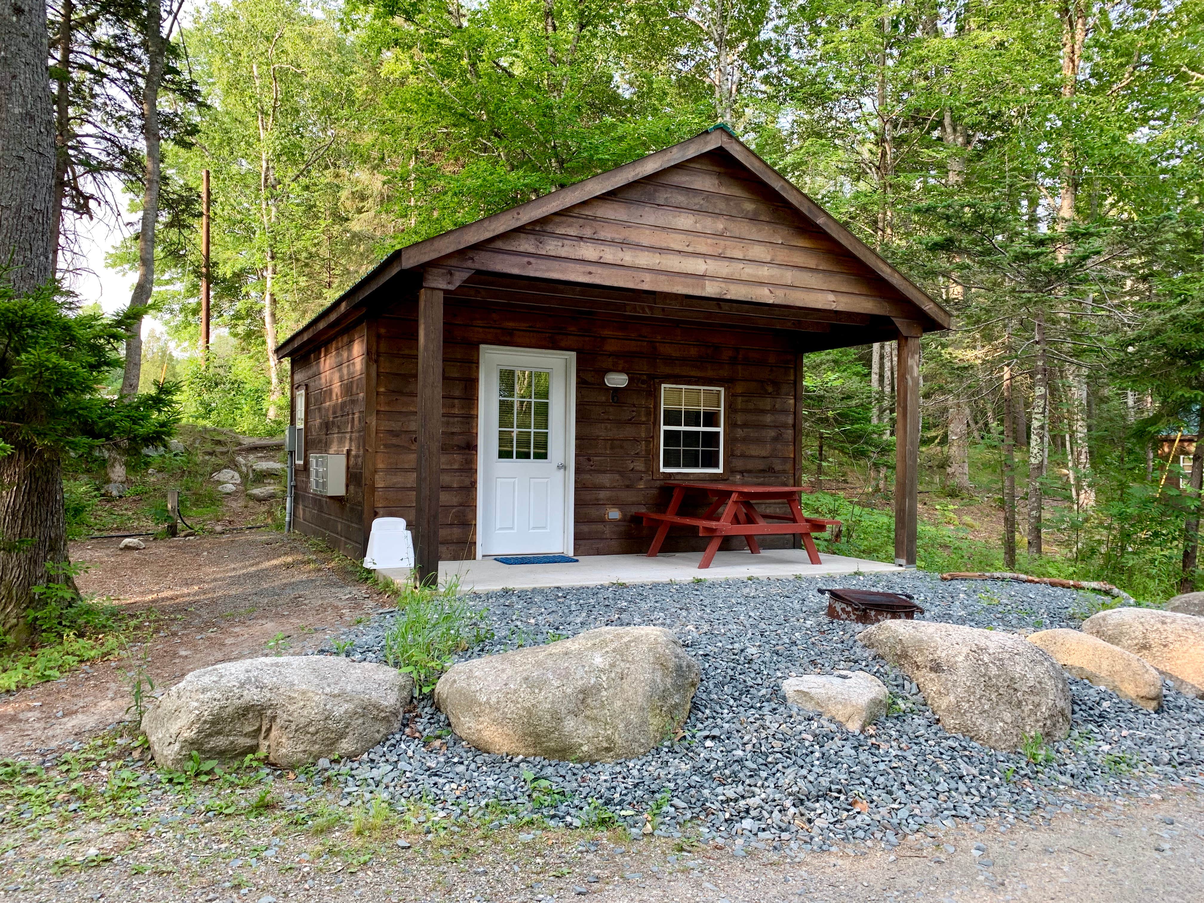 Steve V.'s photo of glamping accommodations at Hadley's Point Campground near Blue Hill, ME