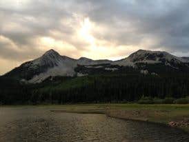 View from the lower lake at the campground