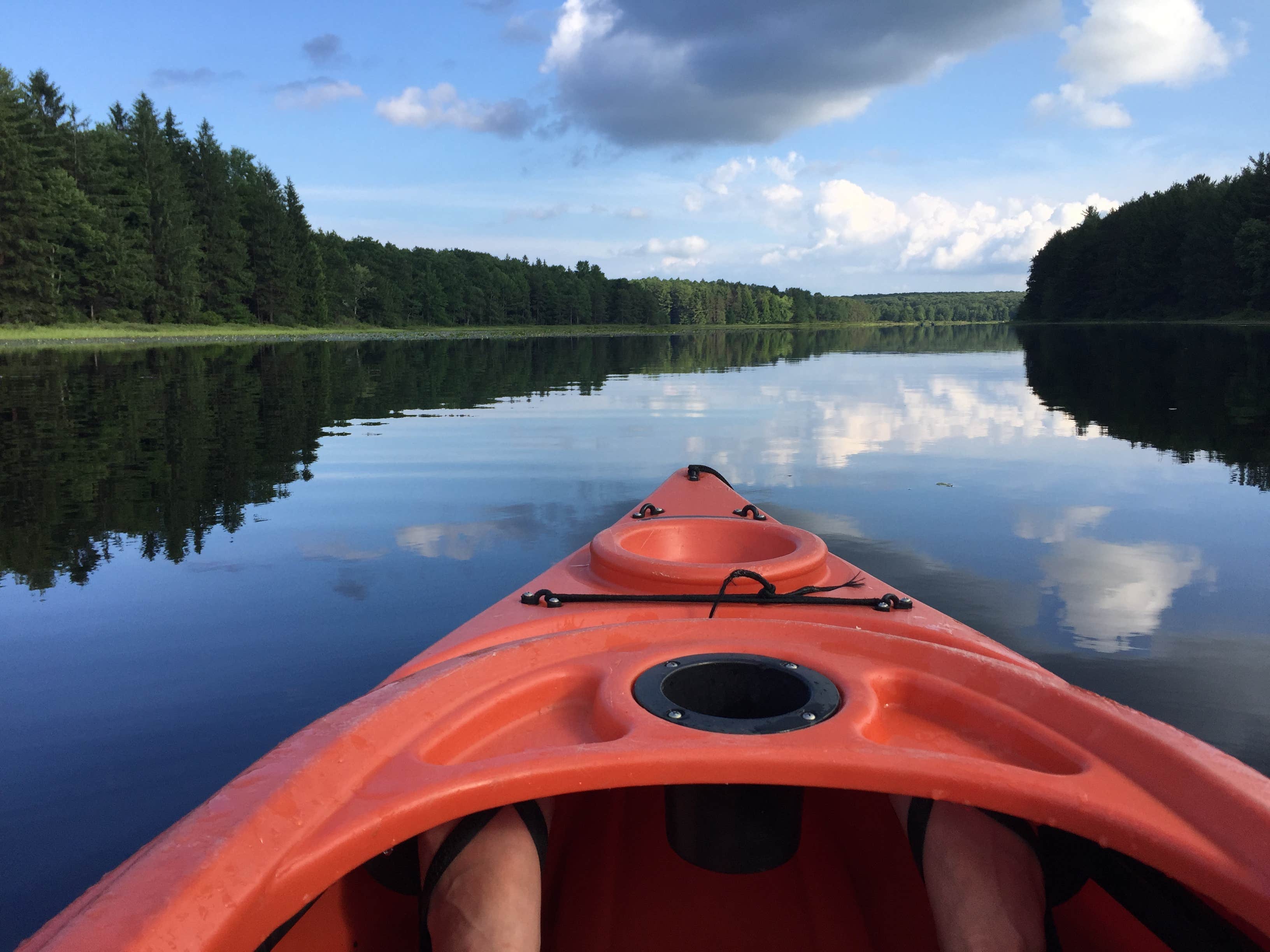 Kayaking on the lake. Kayaks, canoes, paddle boats are available to rent for a small fee. Accepts cards and cash.