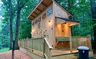 Steve V.'s photo of glamping accommodations at Dixon's Campground near Rockport, MA