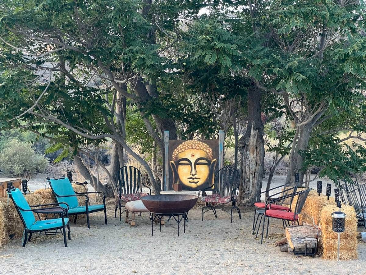 Camping near Pioneertown Corrals: Desert Rose Collective RV Parking, Morongo Valley, California