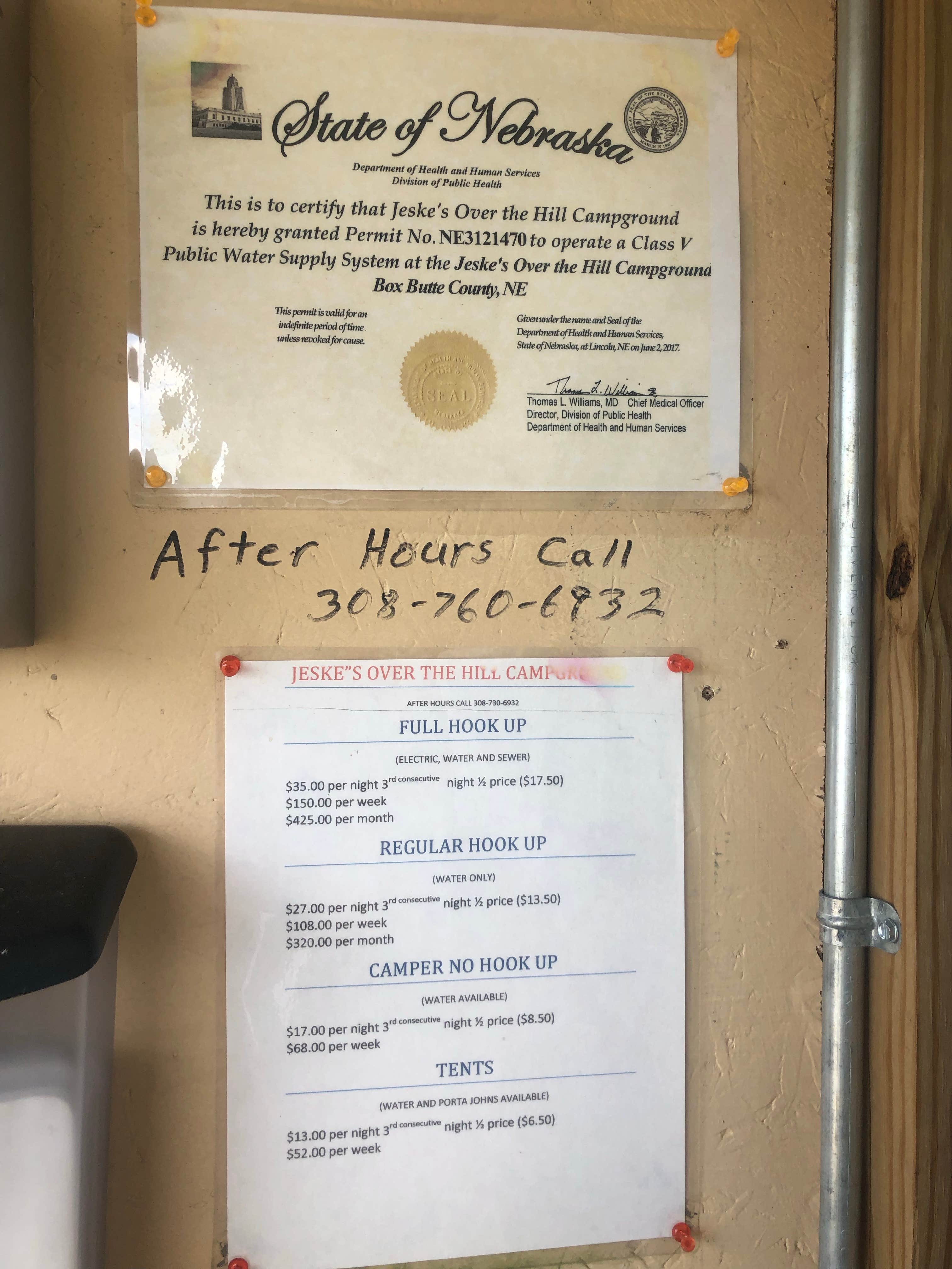 Camper-submitted photo at Jeske’s Over The Hill Campground near Alliance, NE