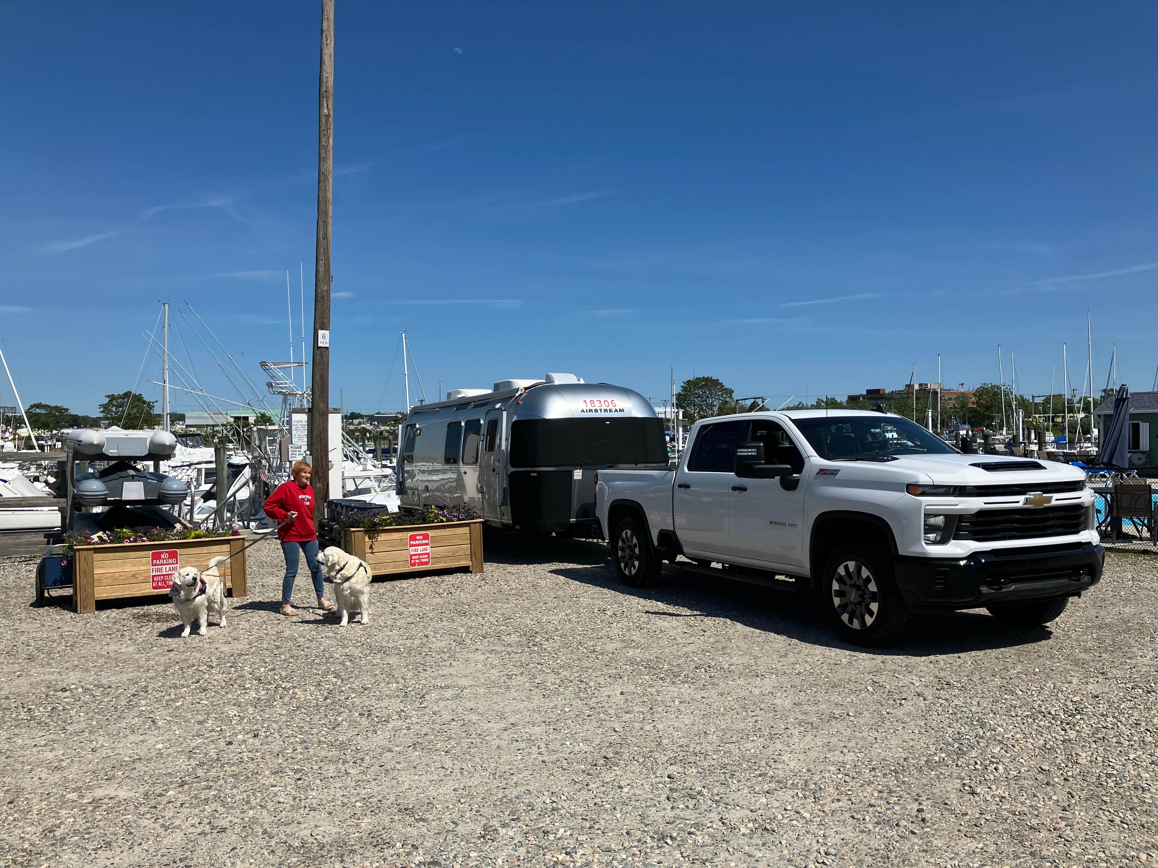 Frank I.'s photo of camping with pets at Crocker's Boatyard near Cutchogue, NY