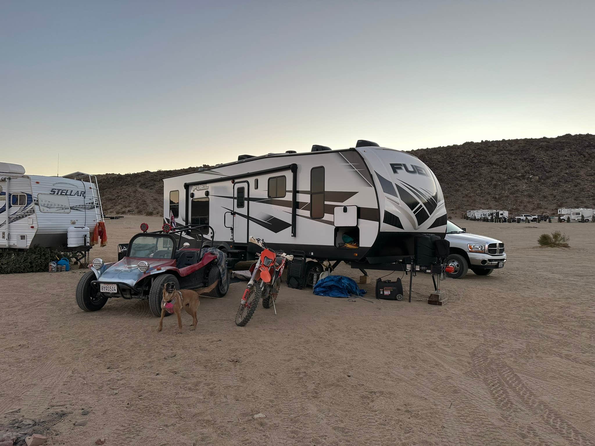 Camping near Bear Lake: South Soggy Dry Lake on Bessemer Mine Road, Johnson Valley, California