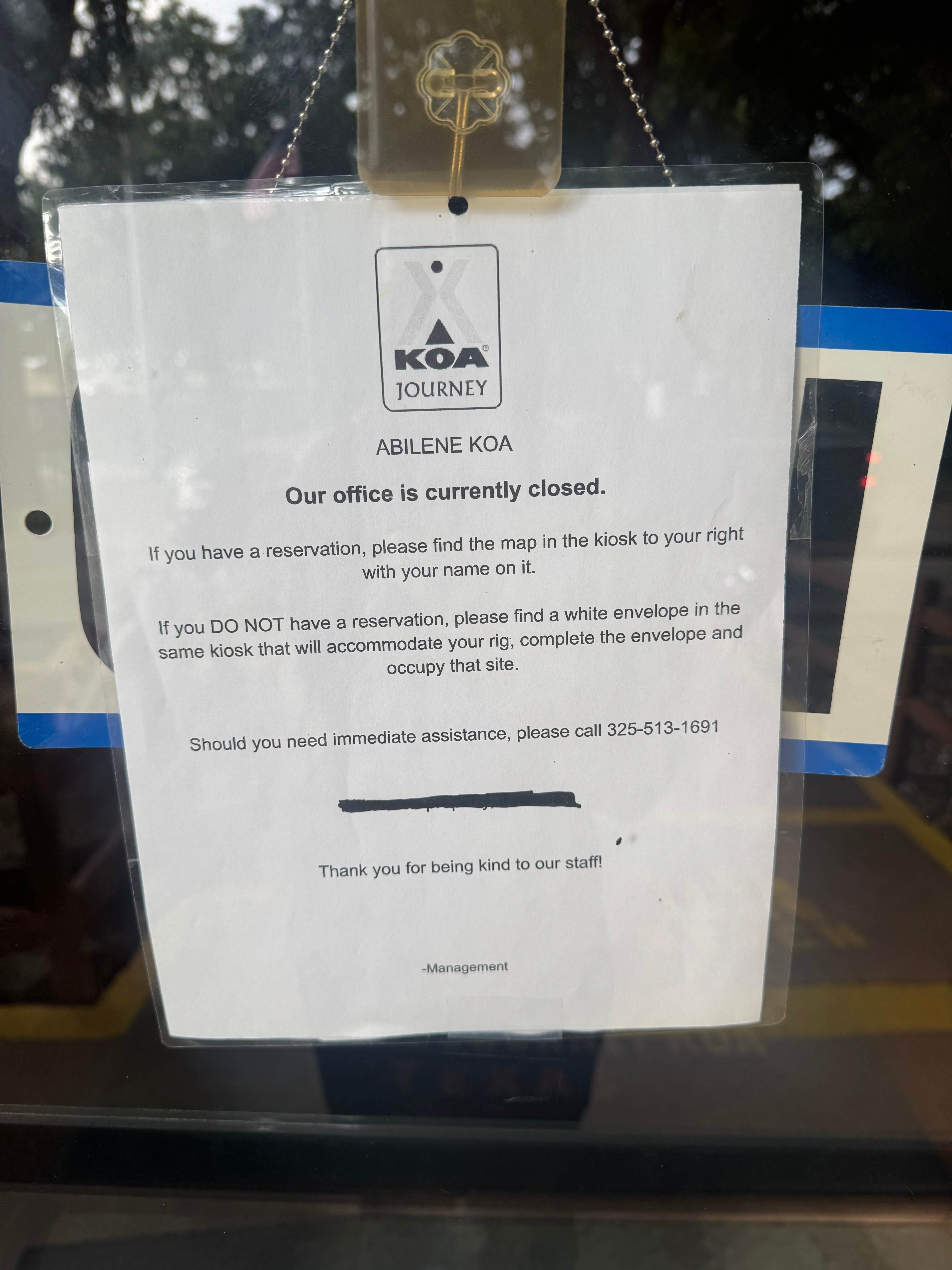 Camper-submitted photo at Abilene KOA near Tuscola, TX