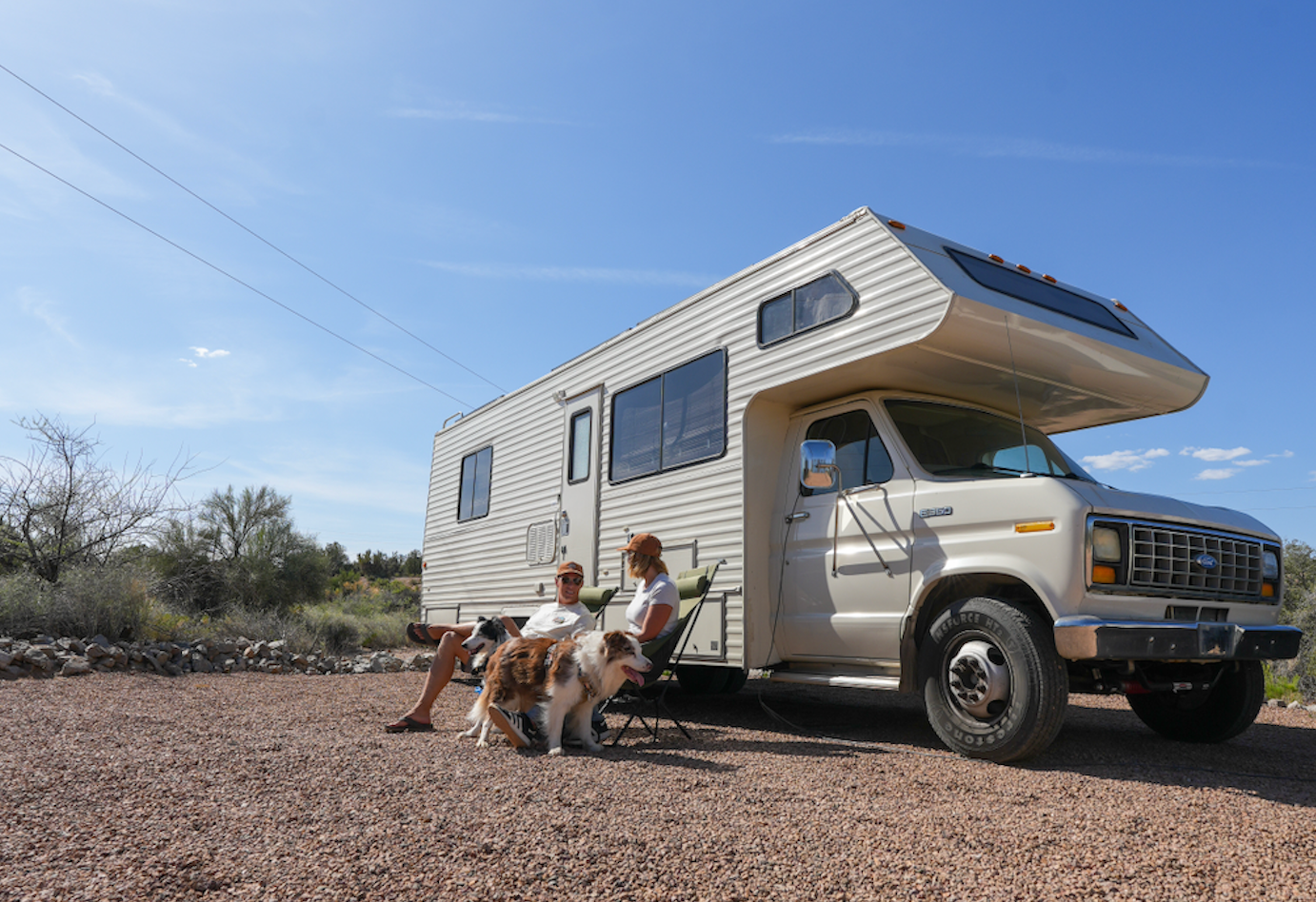 Caylee H.'s photo of camping with pets at Wanderer's Rest RV Parking near Peach Springs, AZ