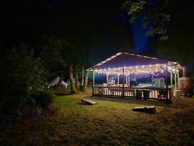Jill W.'s photo of glamping accommodations at Creekside Retreat at Triangle Lake near Veneta, OR