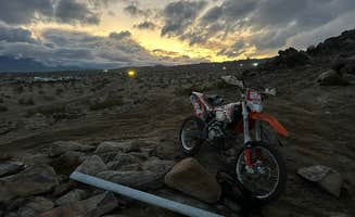 Mike M.'s photo of a dispersed camping area at Means Dry Lakebed Dispersed near Pioneertown, CA
