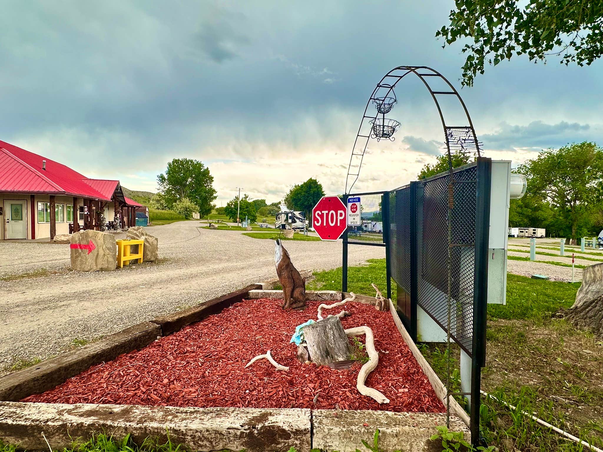 Bear H.'s photo of camping with pets at Mountain Range RV Park near Greycliff, MT