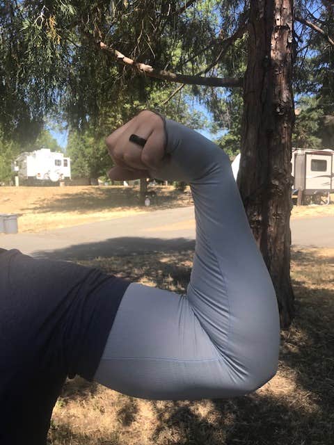 These sleeves fit great on a large arm