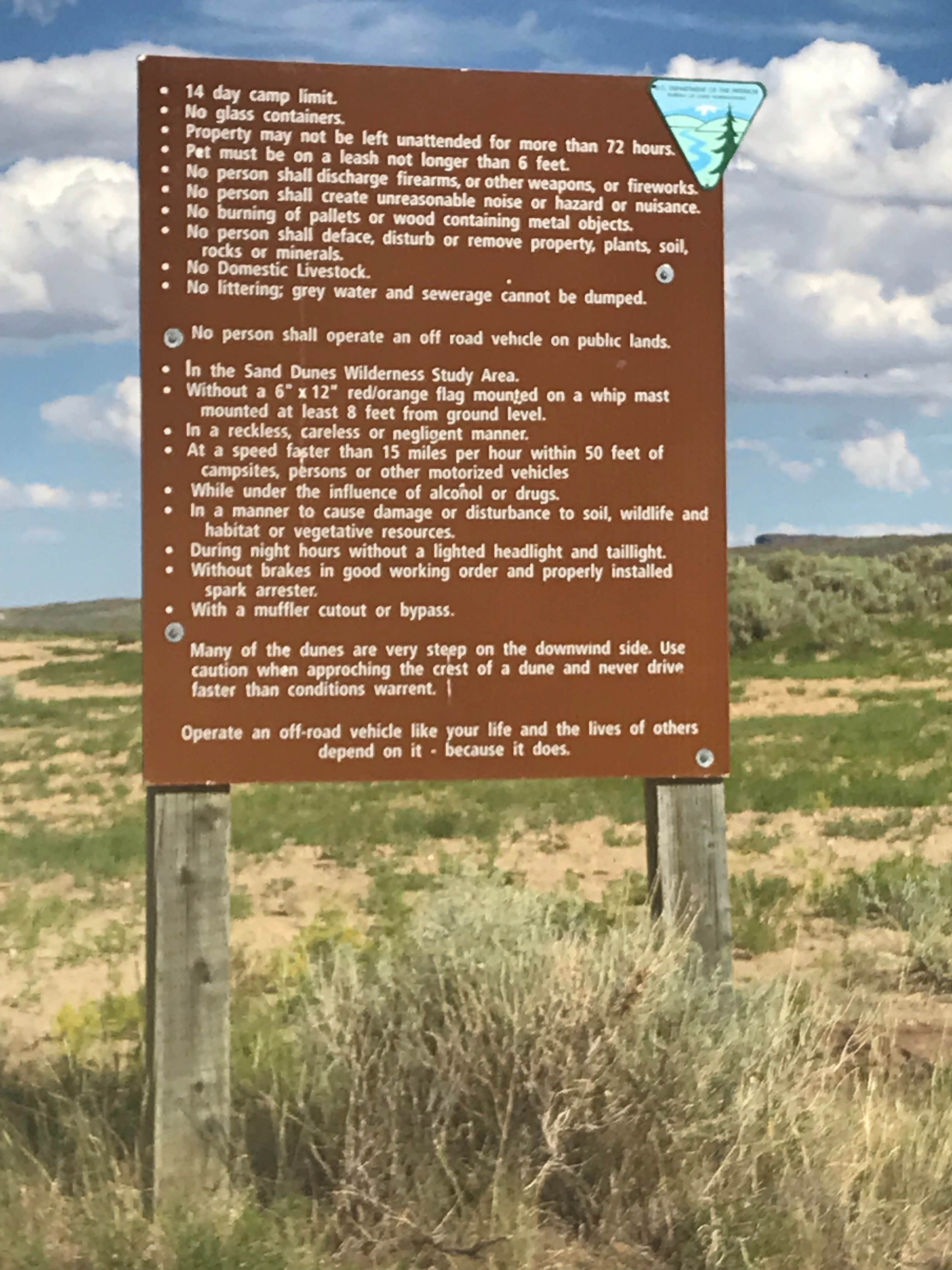 Camper-submitted photo at Killpecker Sand Dunes Open Play Area Campground near Rock Springs, WY