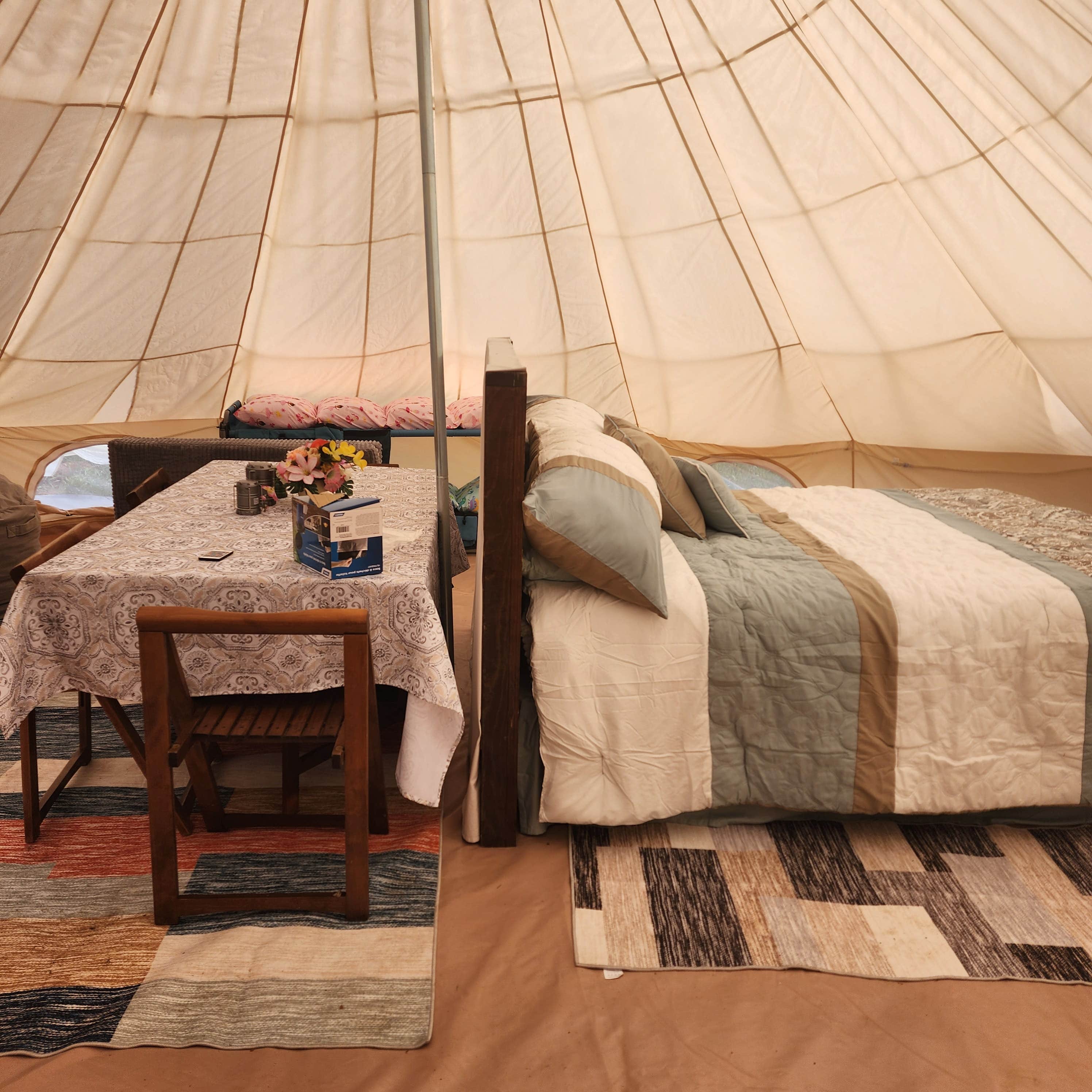 Pam R.'s photo of glamping accommodations at Bear Bottom Cabins and Glamping near Pueblo, CO