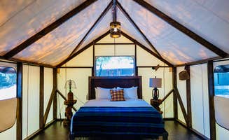 Michelle B.'s photo of glamping accommodations at River Bend Resort near Cazadero, CA