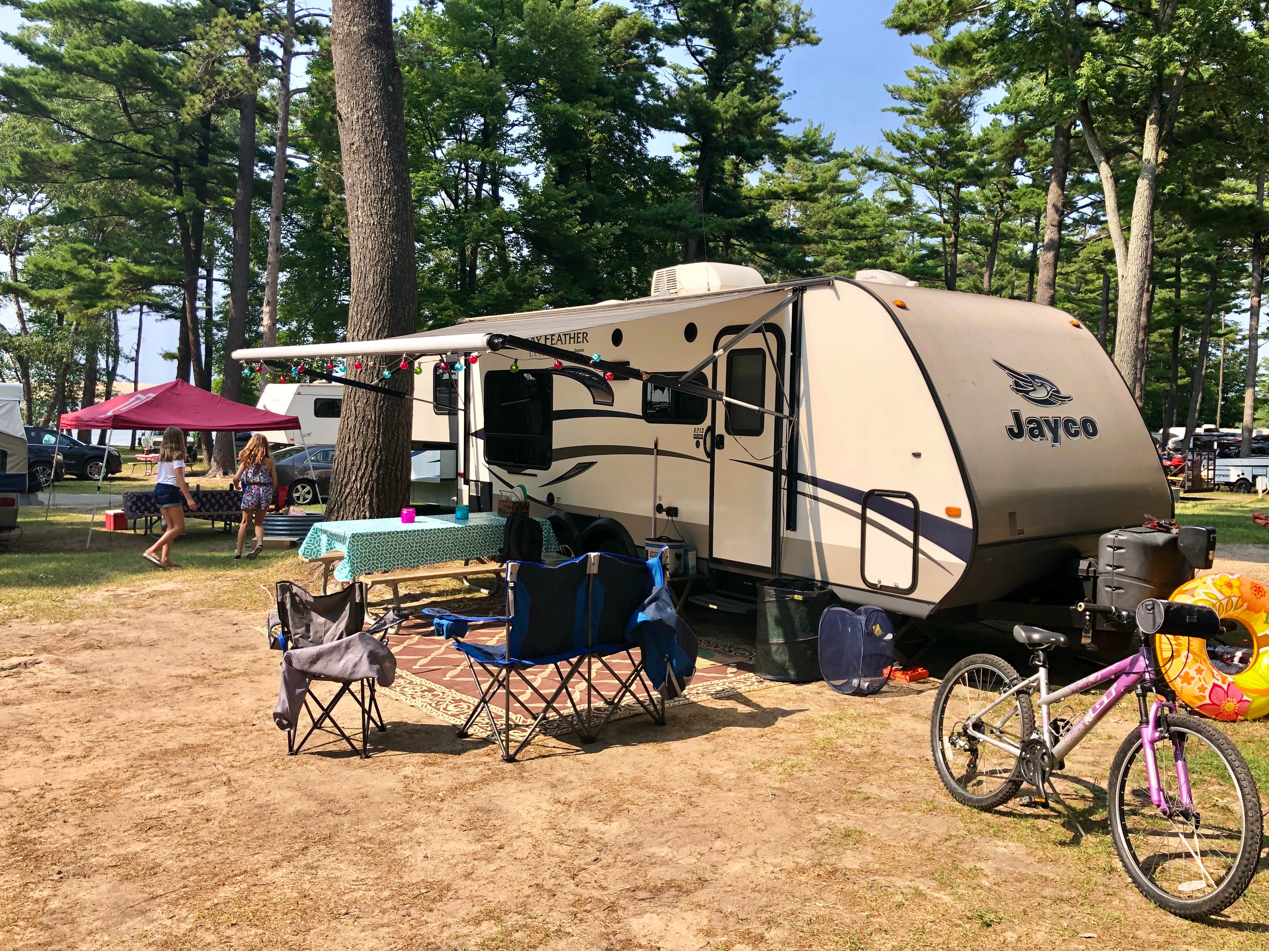 Christie V.'s photo of rv camping at Silver Lake State Park Campground near Pentwater, MI