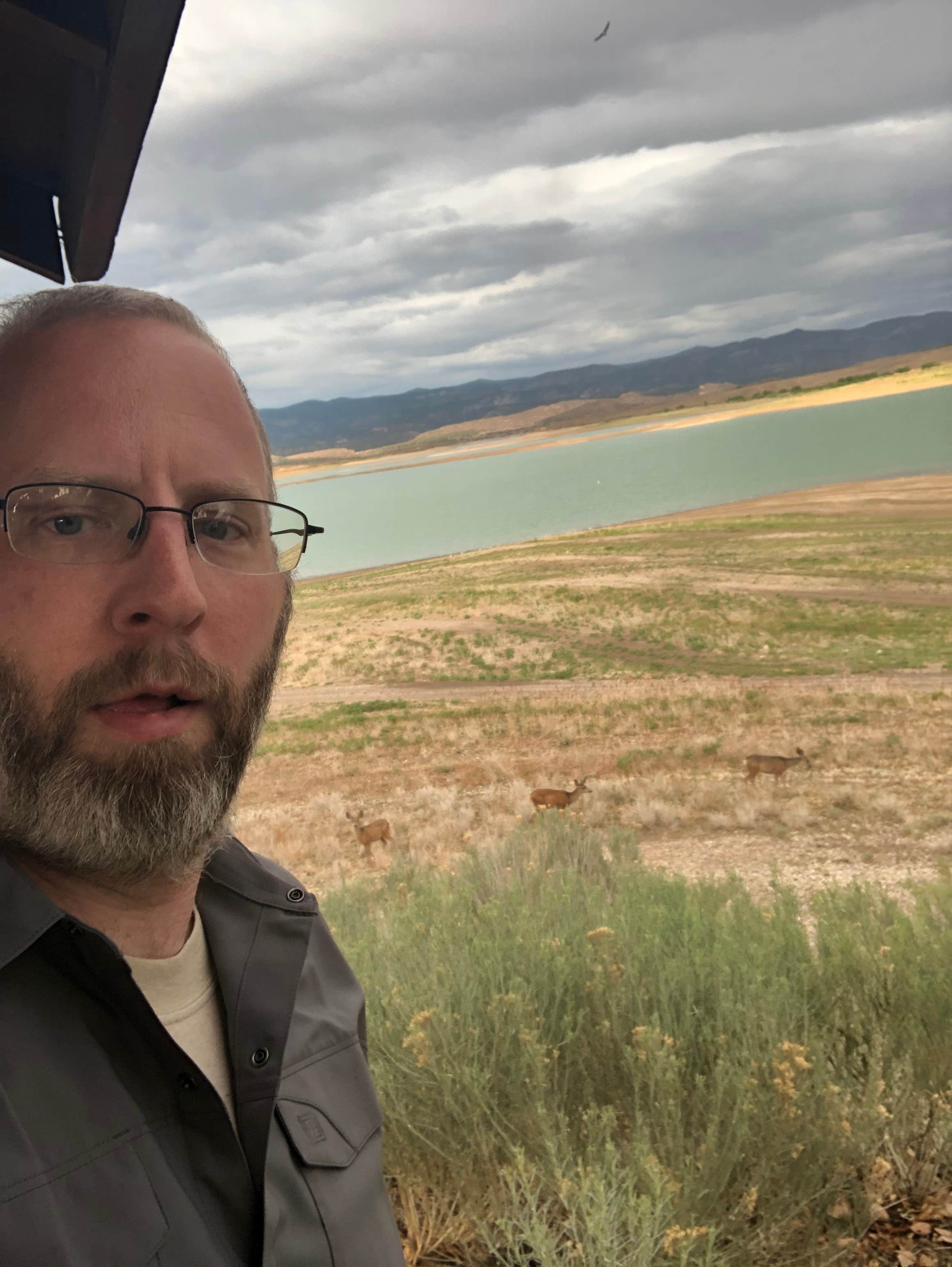 Abner H.'s photo of camping with pets at Oasis Campground — Yuba State Park near Delta, UT