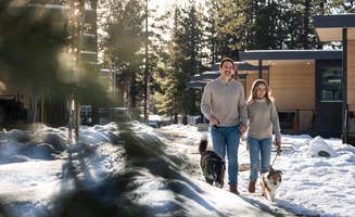 Julie S.'s photo of camping with pets at Village Camp Truckee near Kings Beach, CA