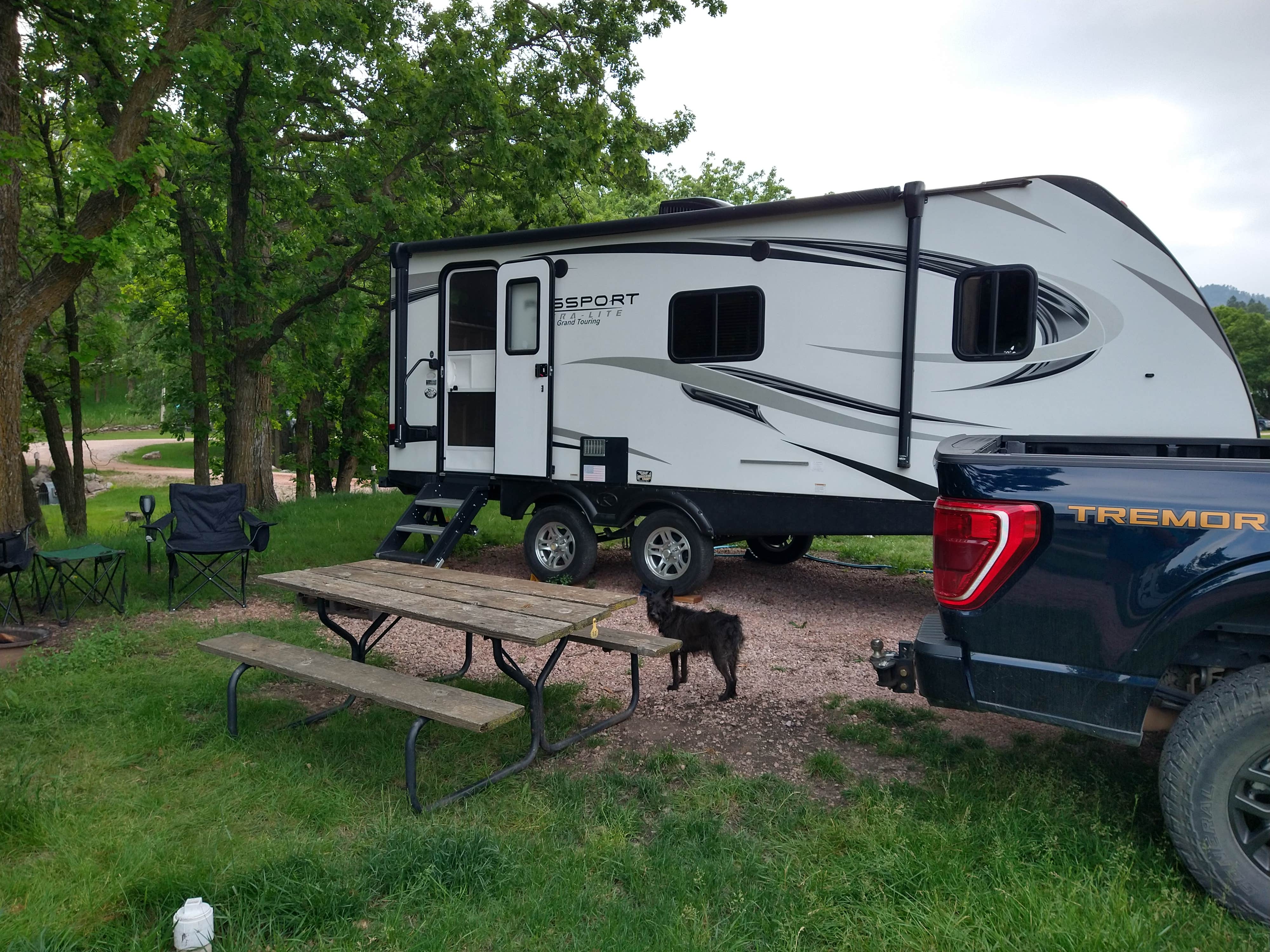 Kimberly  M.'s photo of camping with pets at Spokane Creek Cabins & Campground near Keystone, SD