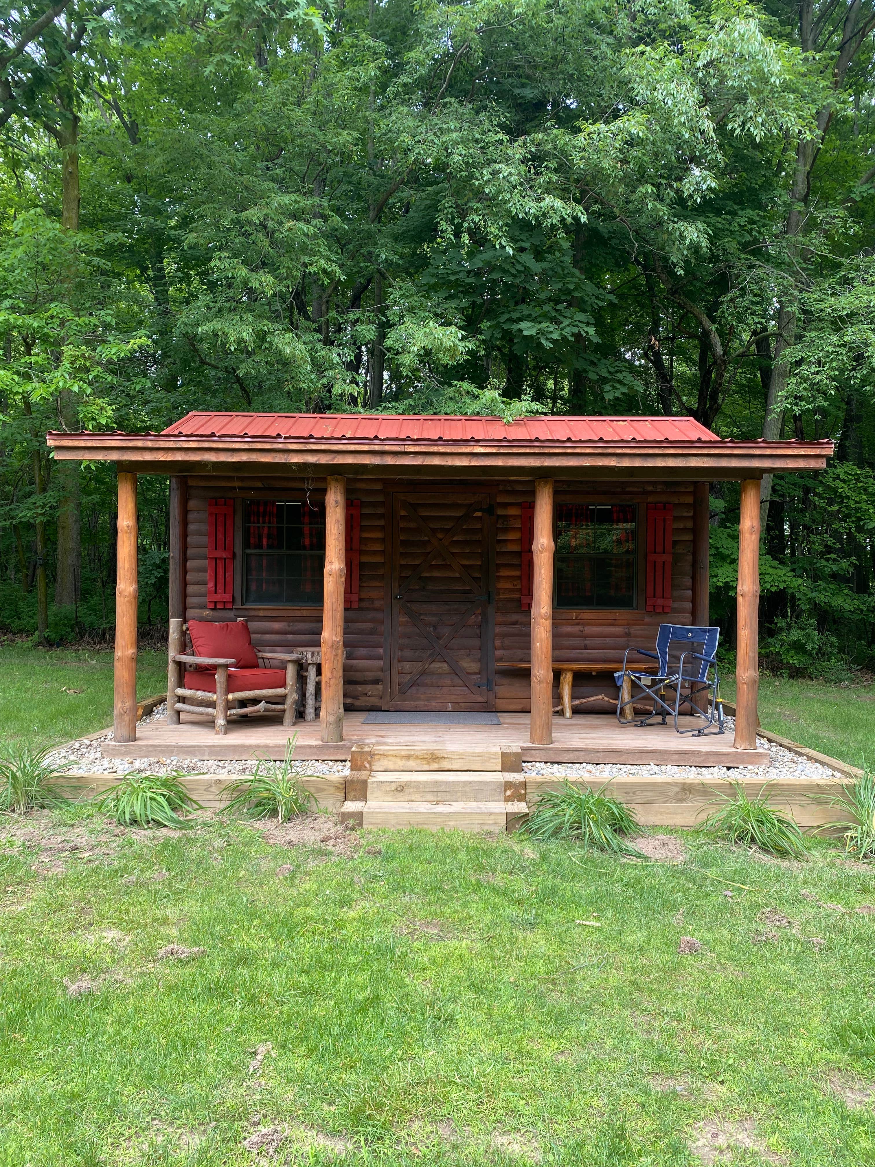 Rachel F.'s photo of a cabin at Wooded Trails near Bridgman, MI