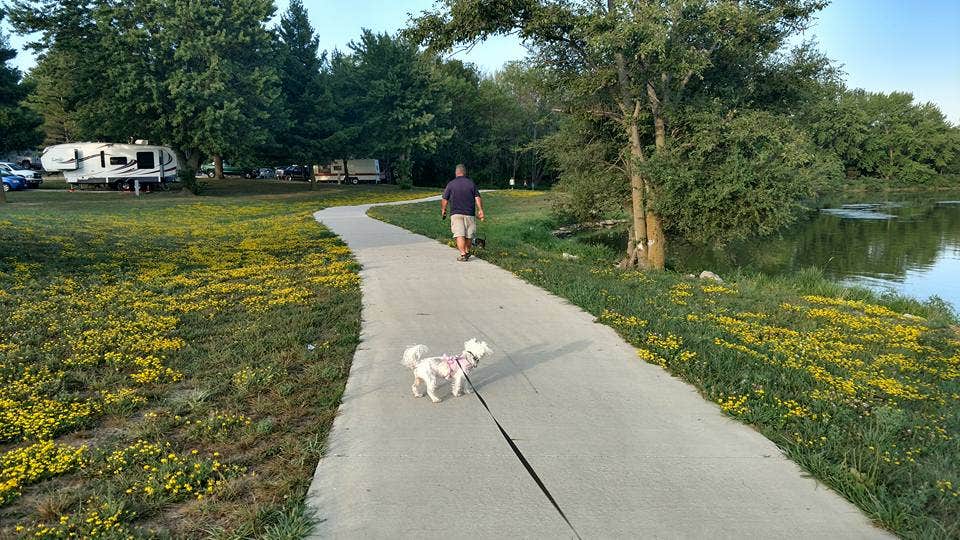 Erik W.'s photo of camping with pets at Green Valley State Park Campground near Anita, IA