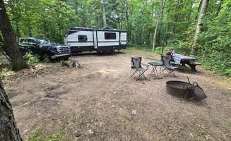 Don B.'s photo of glamping accommodations at Sand Lake Campground — Manistee National Forest near Lake City, MI