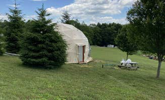 Mandy R.'s photo of tent camping at Blue Bear Mountain Camp near North Wilkesboro, NC