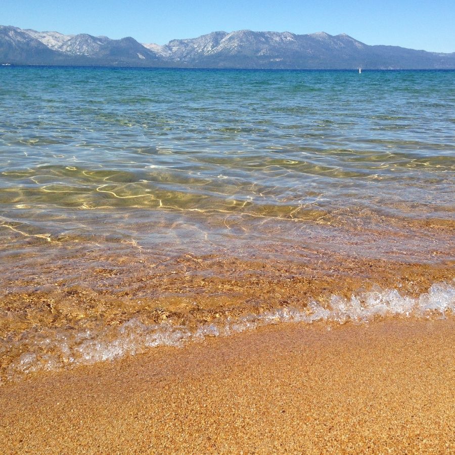 Love the clear water sandy beach lake tahoe NV.