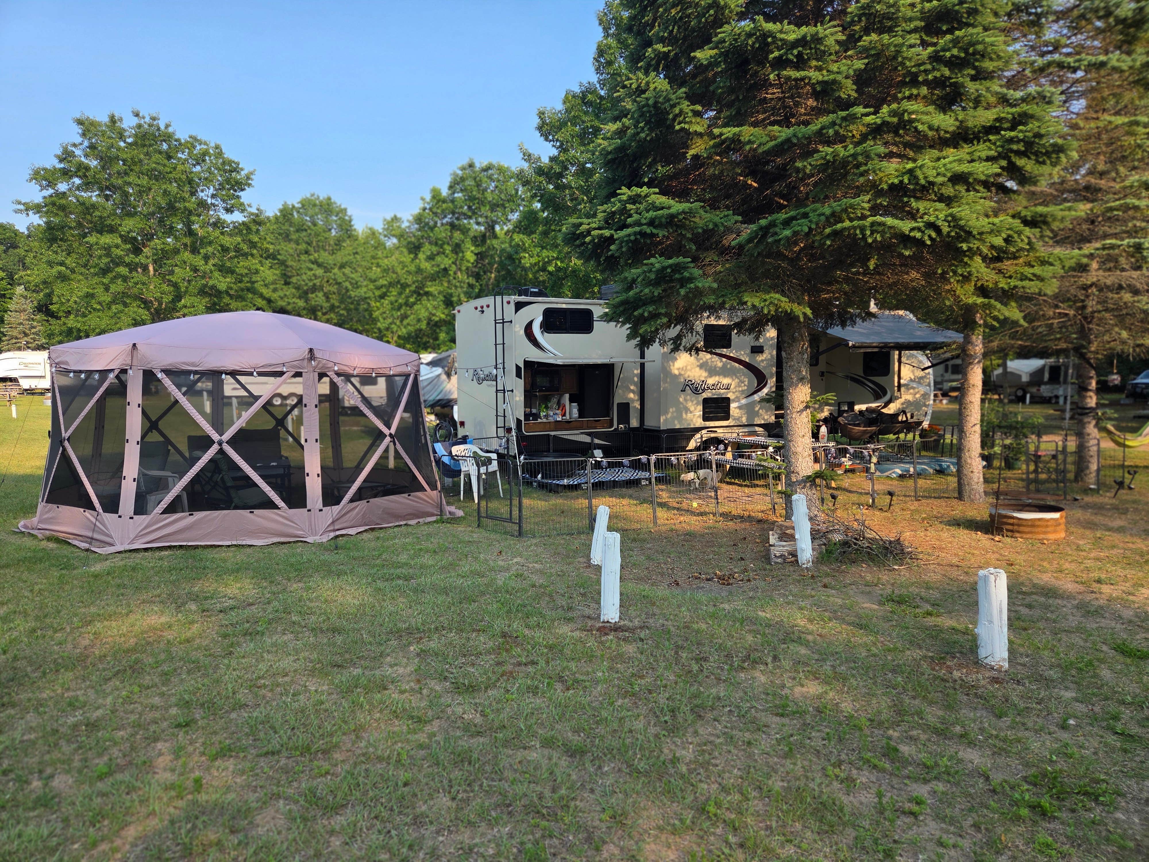 Jake C.'s photo of camping with pets at Secord Lake Campground near Clare, MI