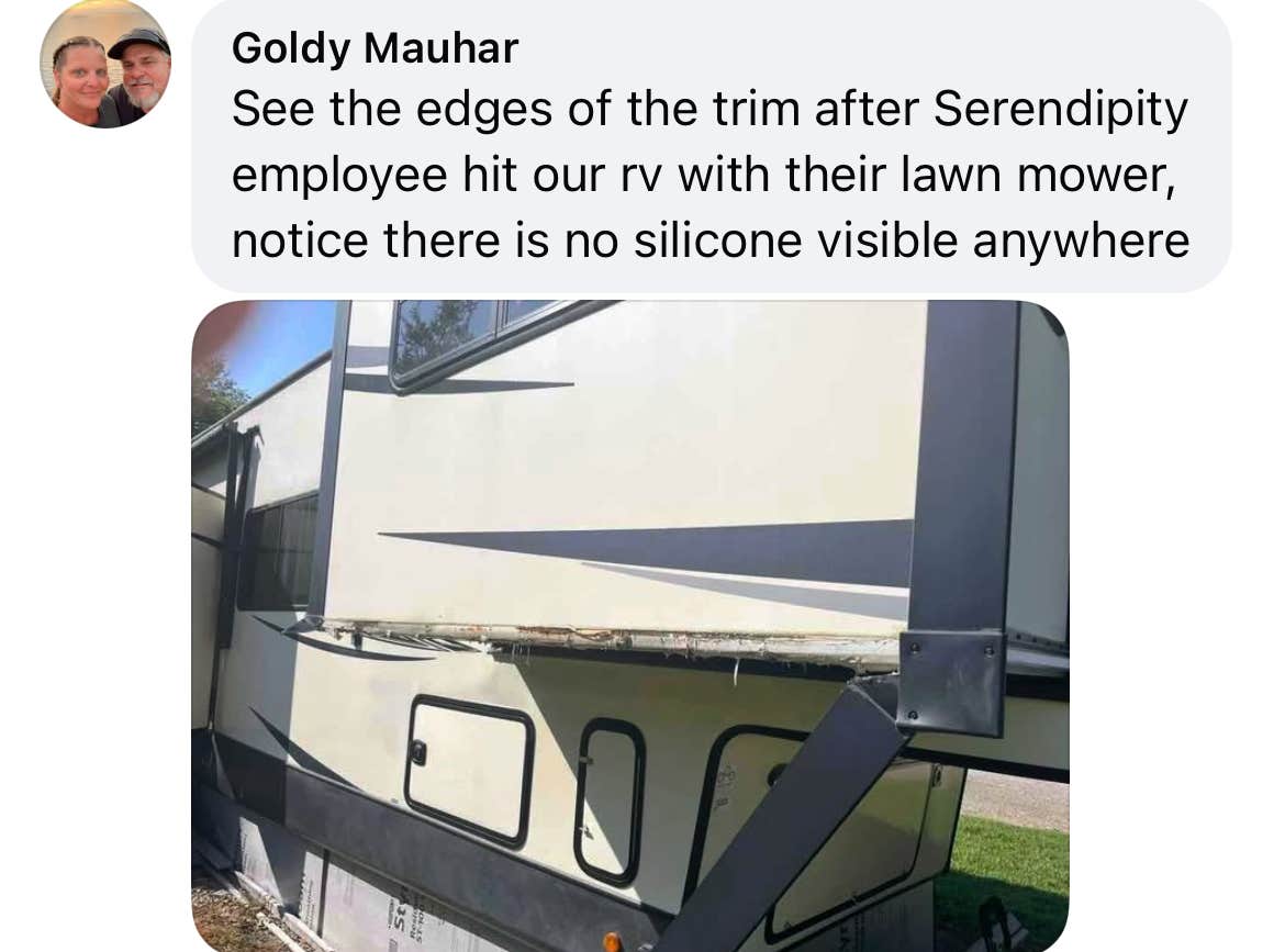 Goldy M.'s photo of rv camping at Serendipity Resort near Covington, TN