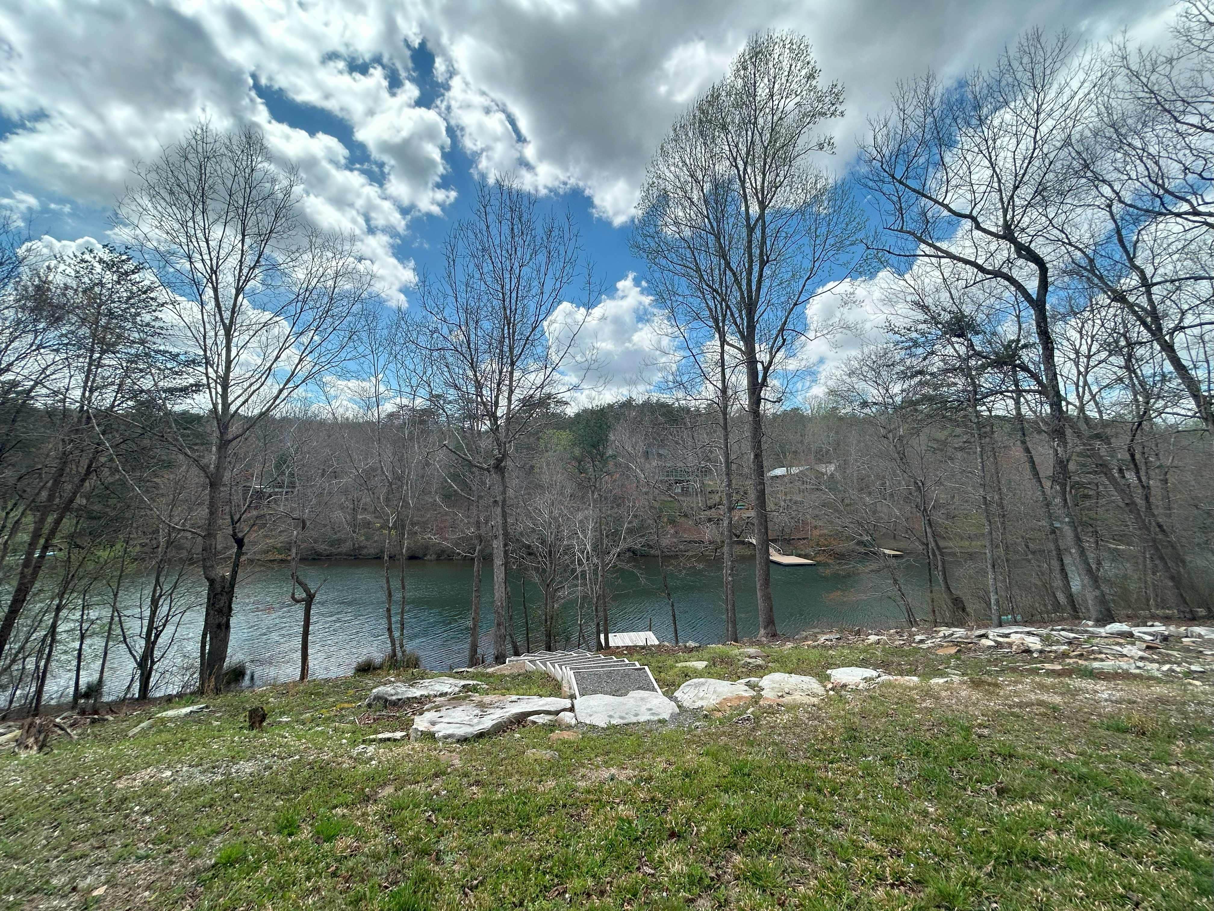 Camp M.'s photo of camping with pets at Lake Lahusage Camper: Dock & Kayaks near Fort Payne, AL
