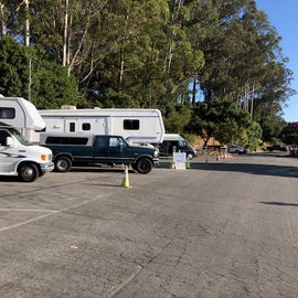 RV parking lot with back-ins.