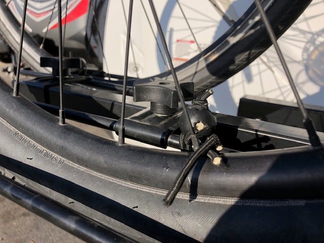 Cut ties on bike rack. Watch and lock your stuff.