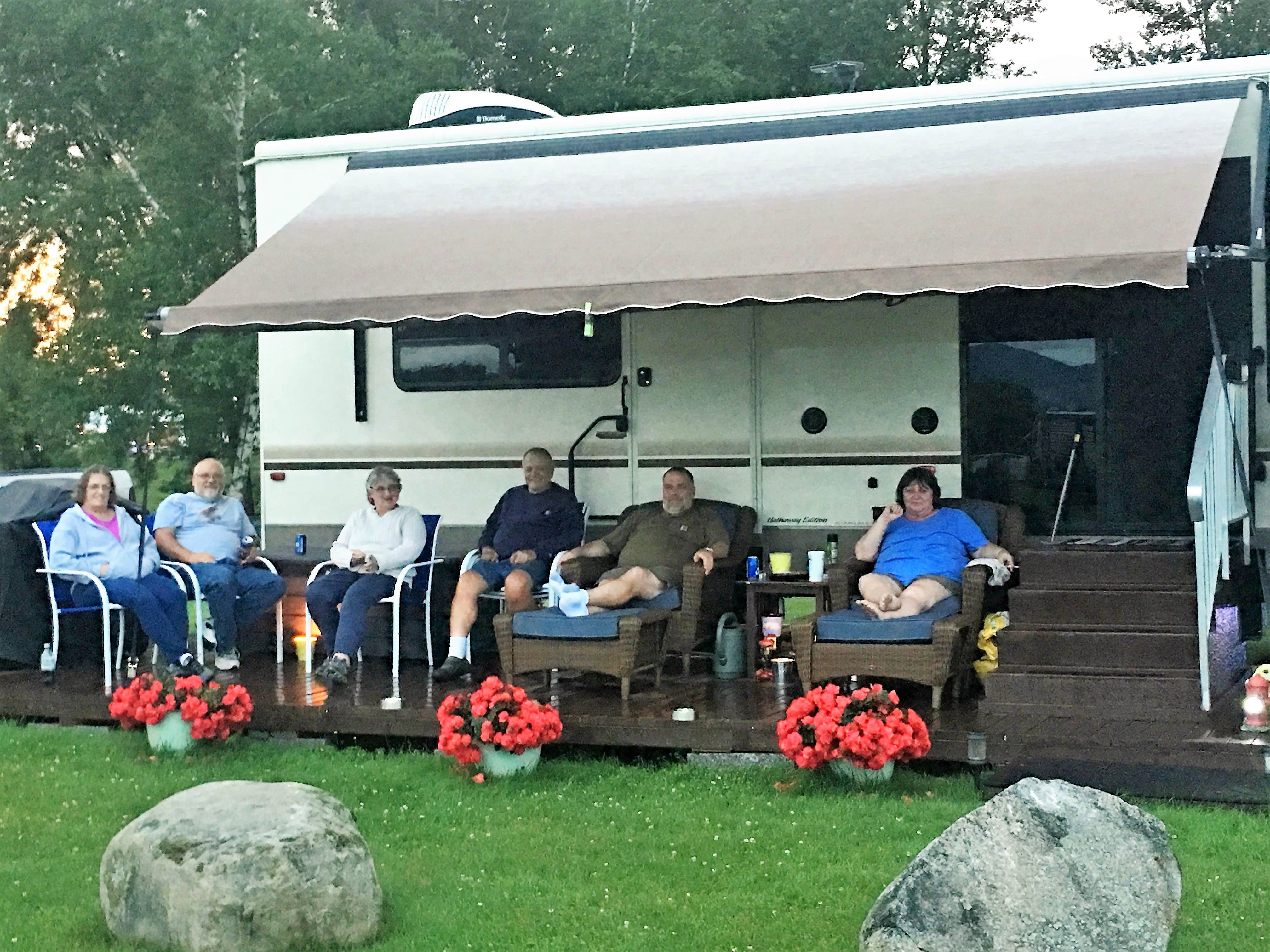 Socializing with friends!