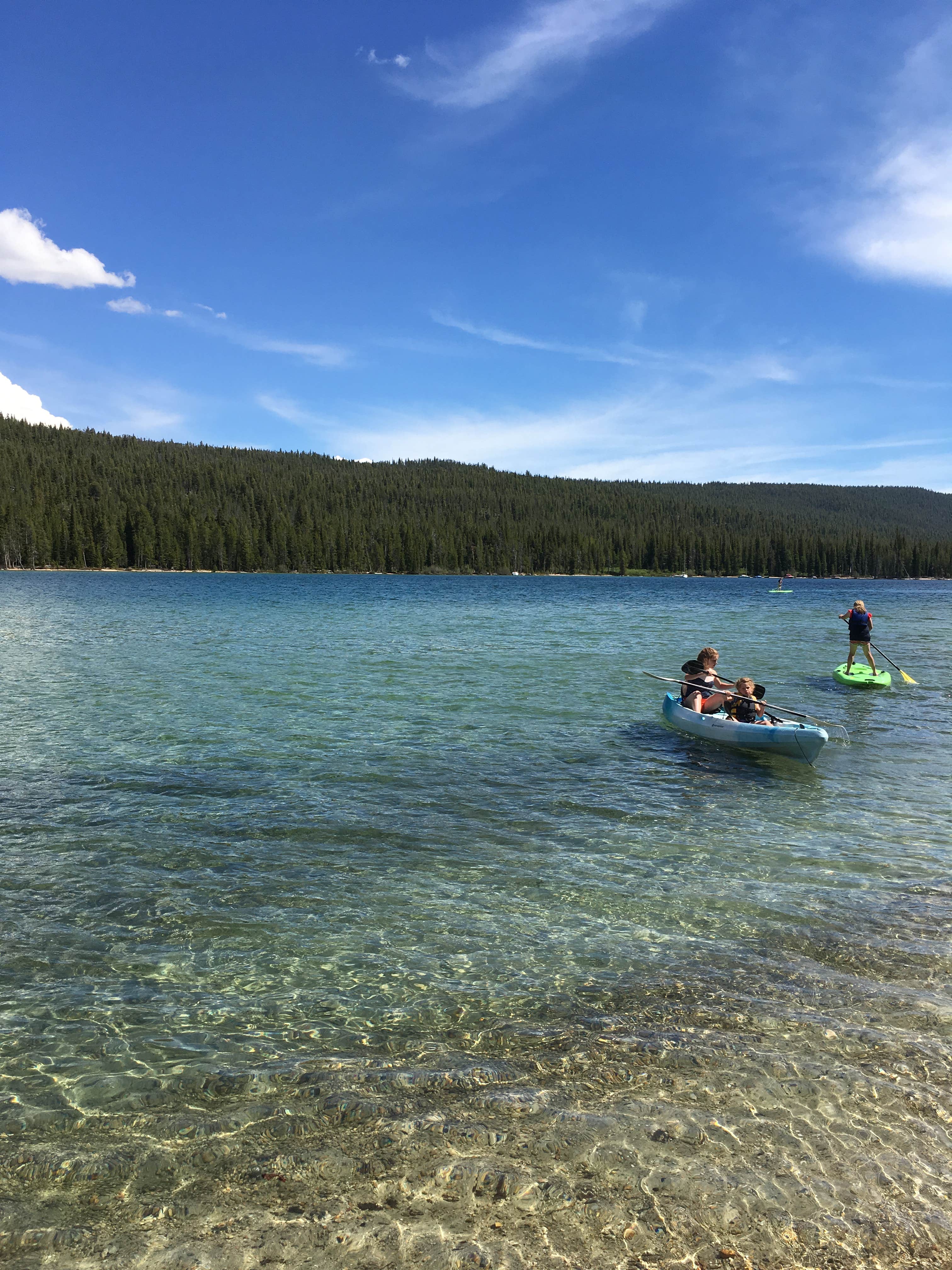 Super clear water in Redfish Lake