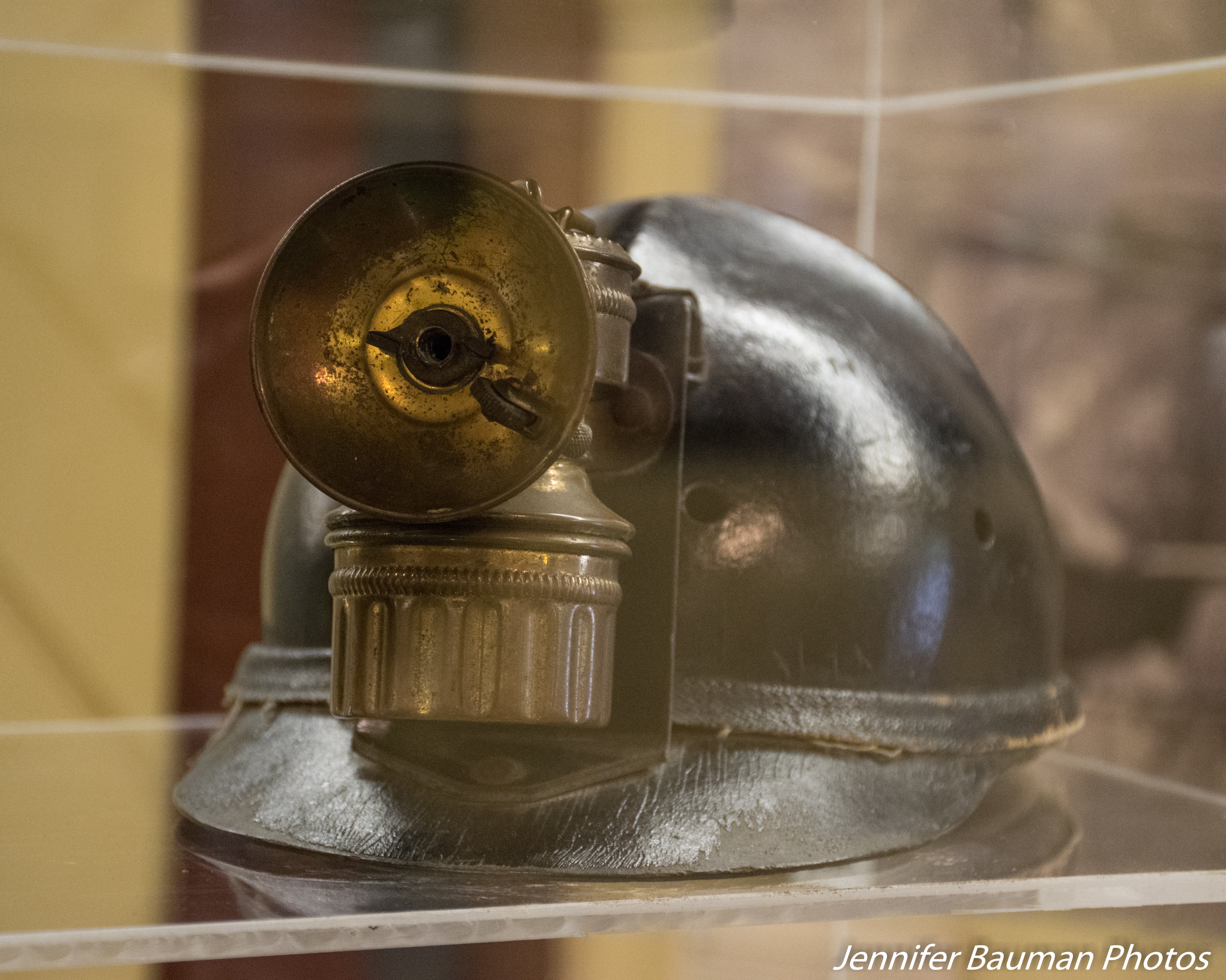 Miner's hat with carbide lamp, Matewan, WV